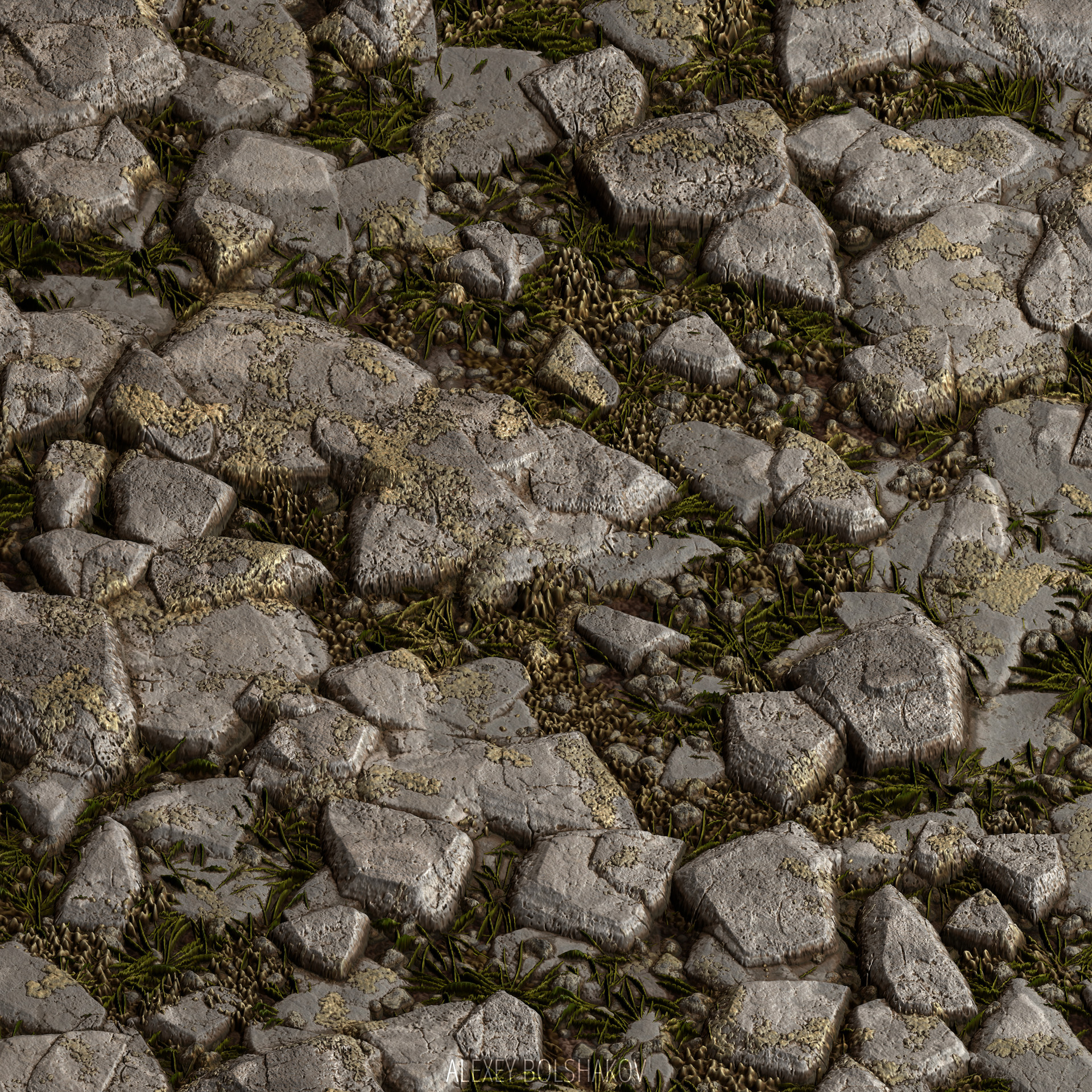 Rock ground. Grind rock. Rock ground. Grind rock. Stylized ground.