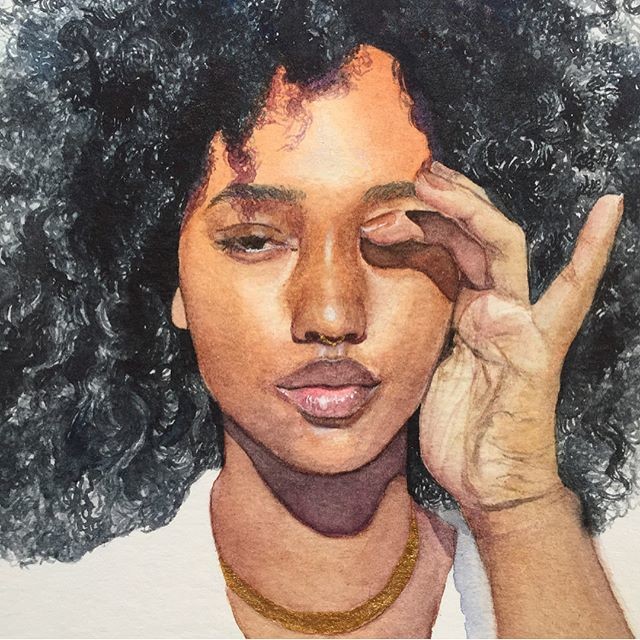 Watercolor portrait hotsell