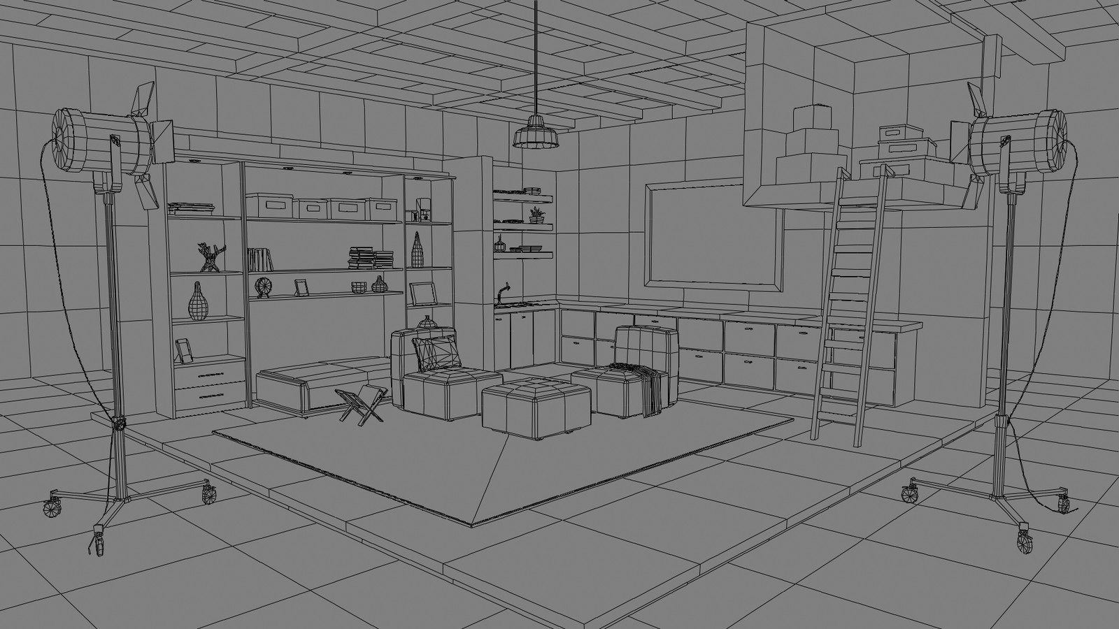 Showroom Apartment Version 2 / Maya 