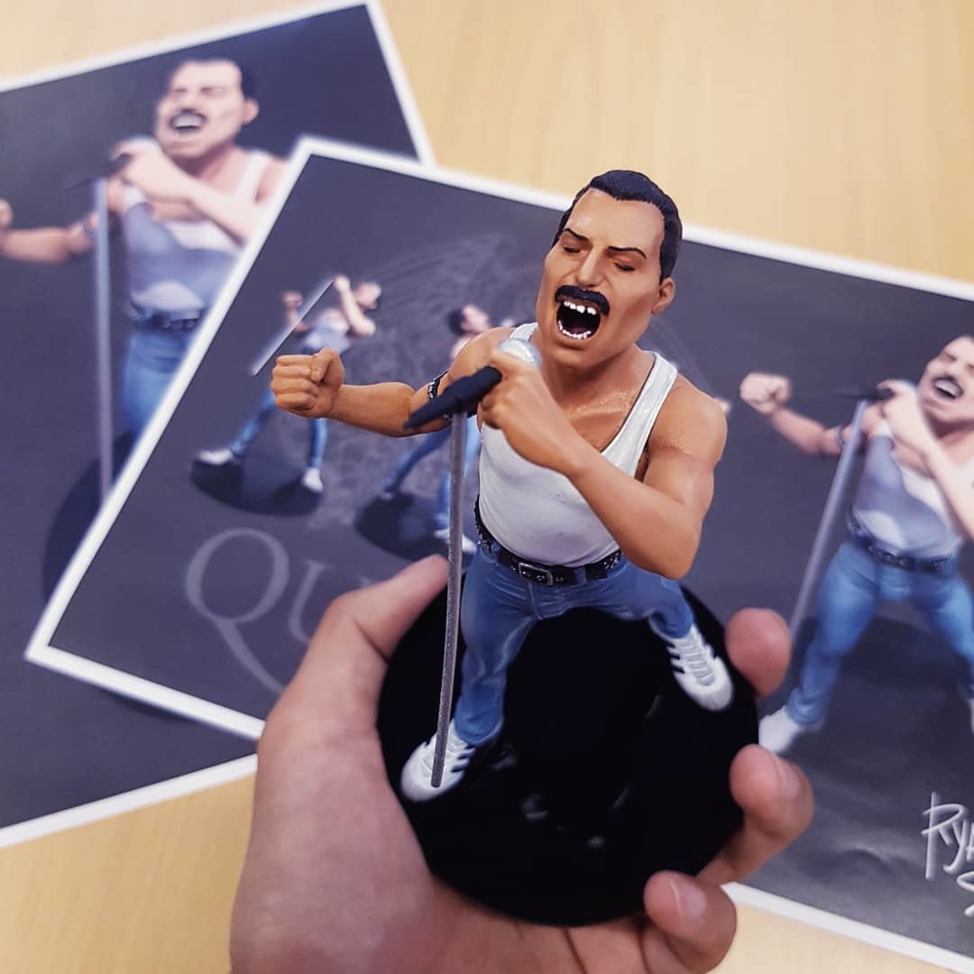 Artstation Stylized Freddie Mercury 3d Print Ryan Serrano