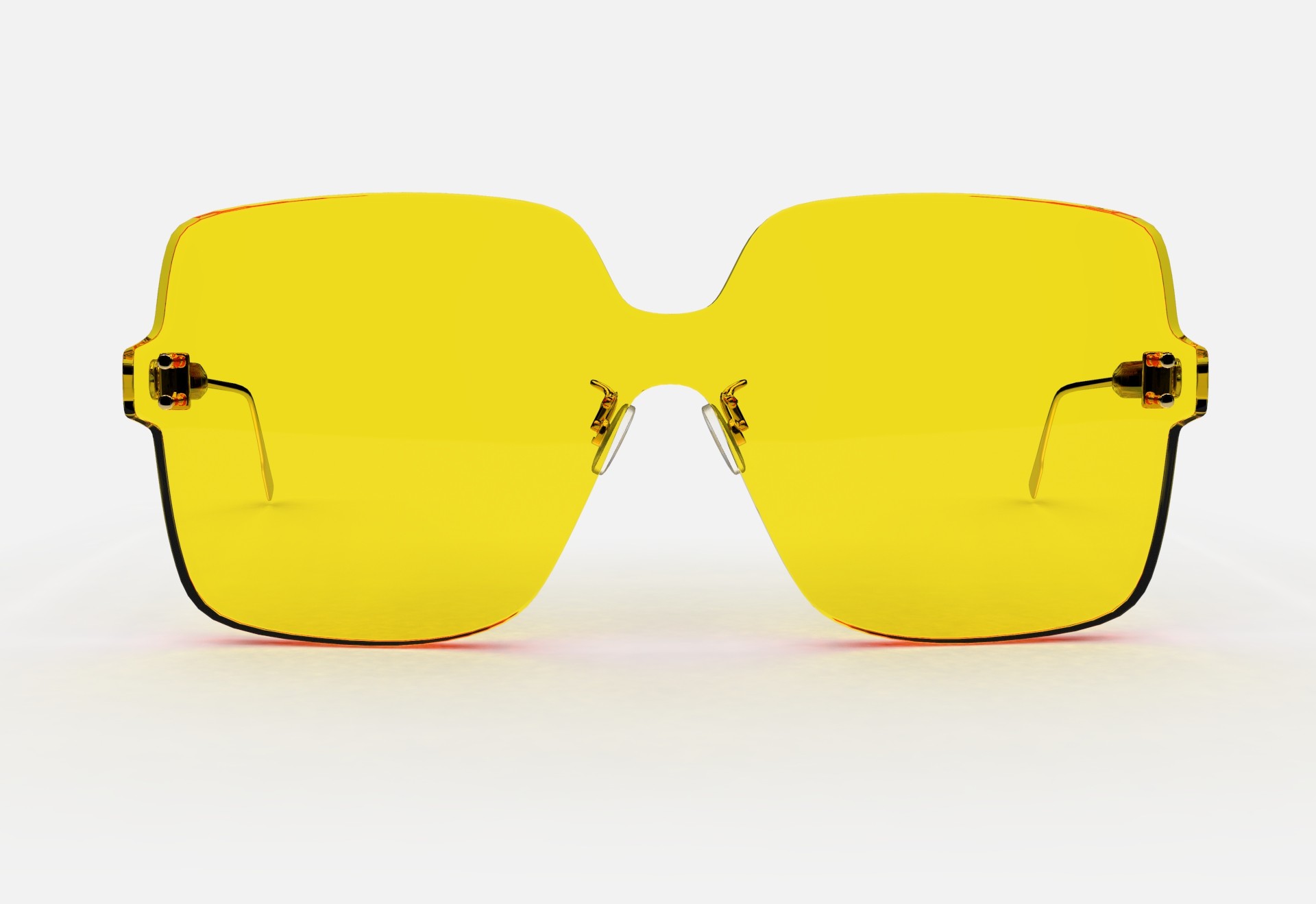 Aleksandr Drobyshev Low Poly 3d Model Yellow Sun Glasses