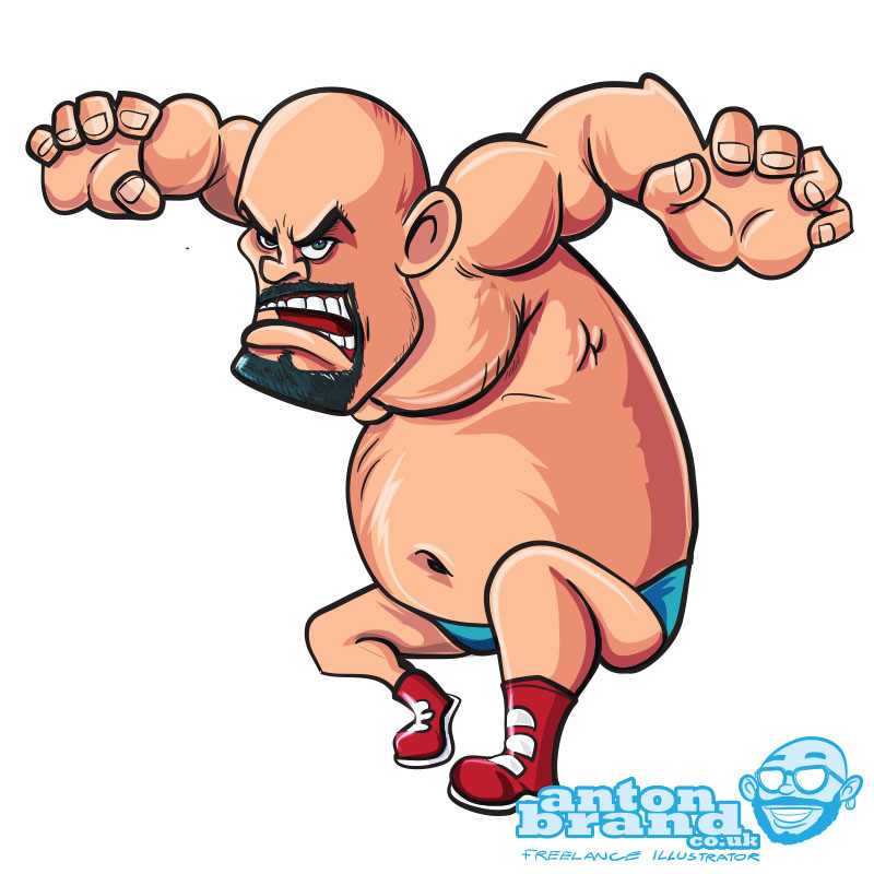 Anton Brand - Cartoon wrestler