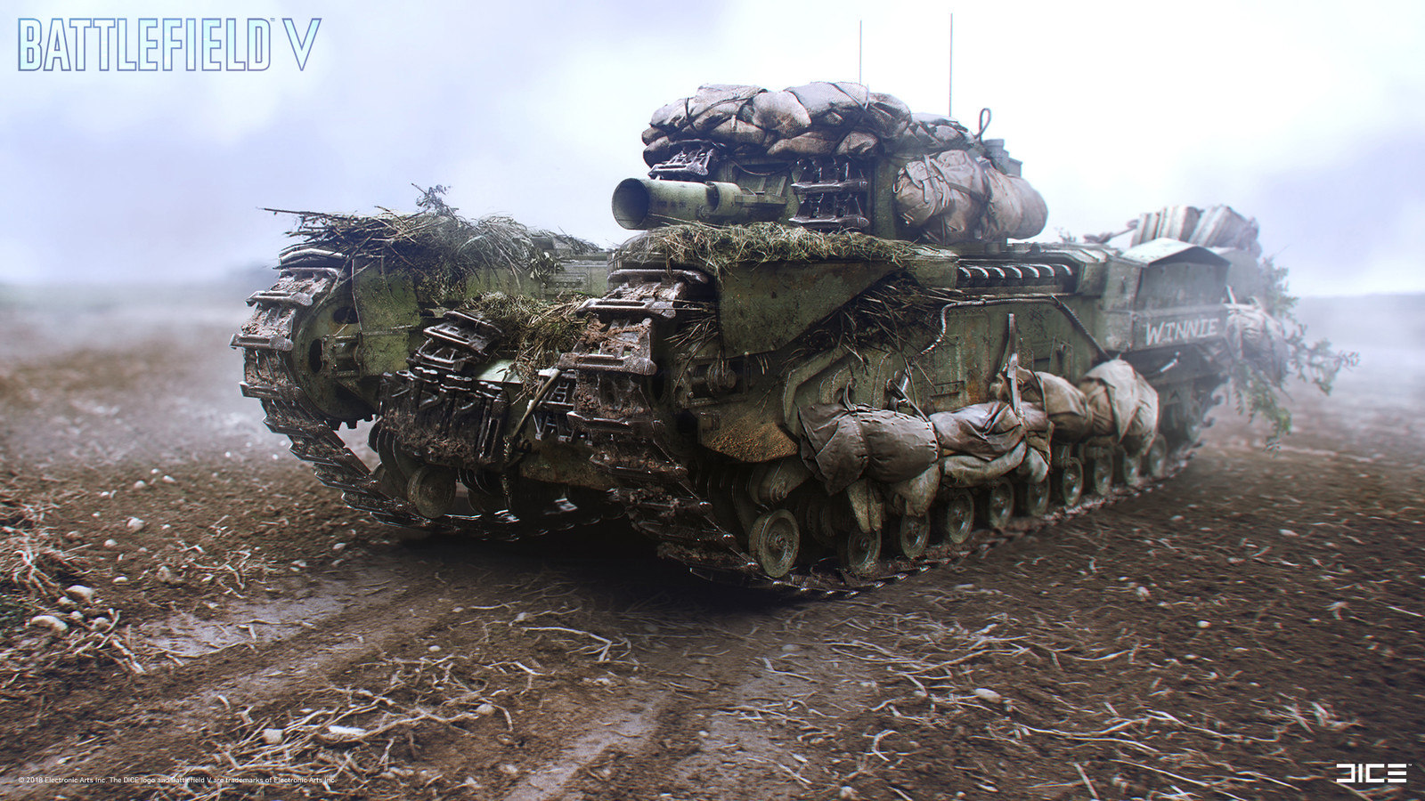 "Battlefield V" - Churchill - Vehicle concept art. Collaboration with Debbie Tsoi.