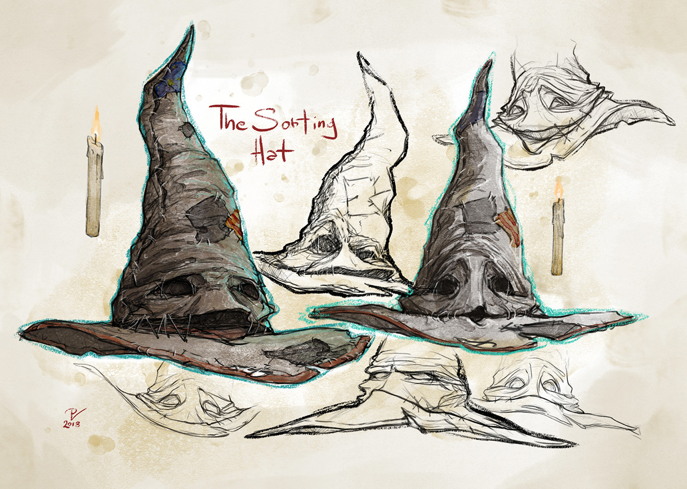 Artstation The Sorting Hat Characterdesign Vladislav Pantic