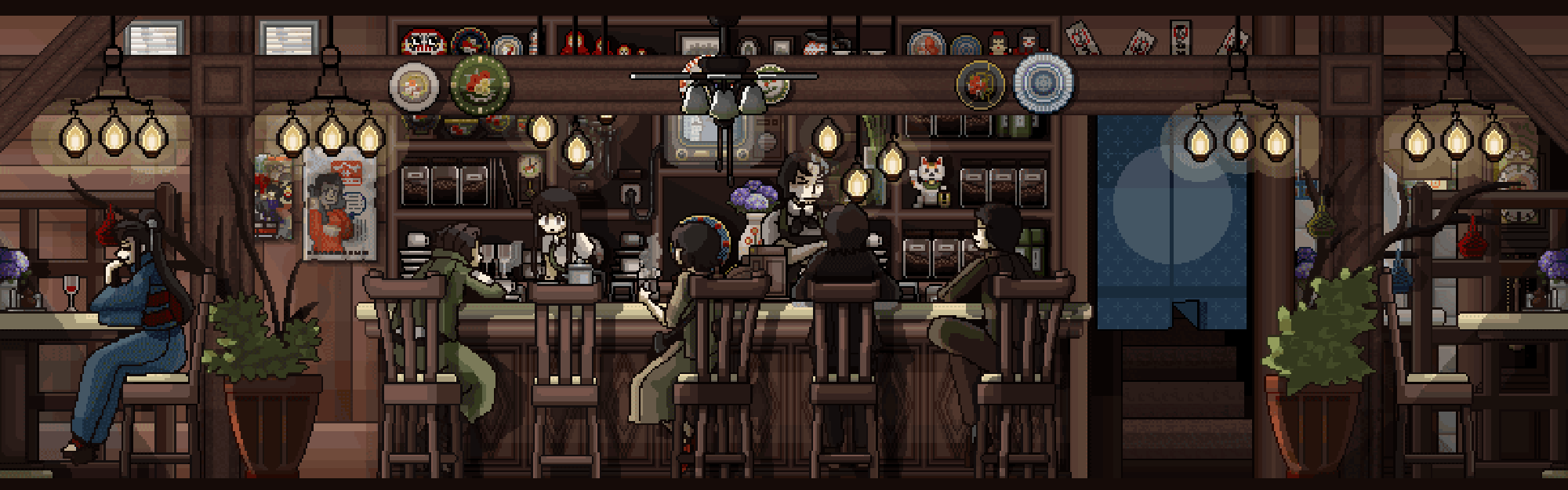 Artstation Retro Cafe Remake Florencia Angellia Here are some gif pictures of urbanscapes from her new series pixel cities! retro cafe remake florencia angellia