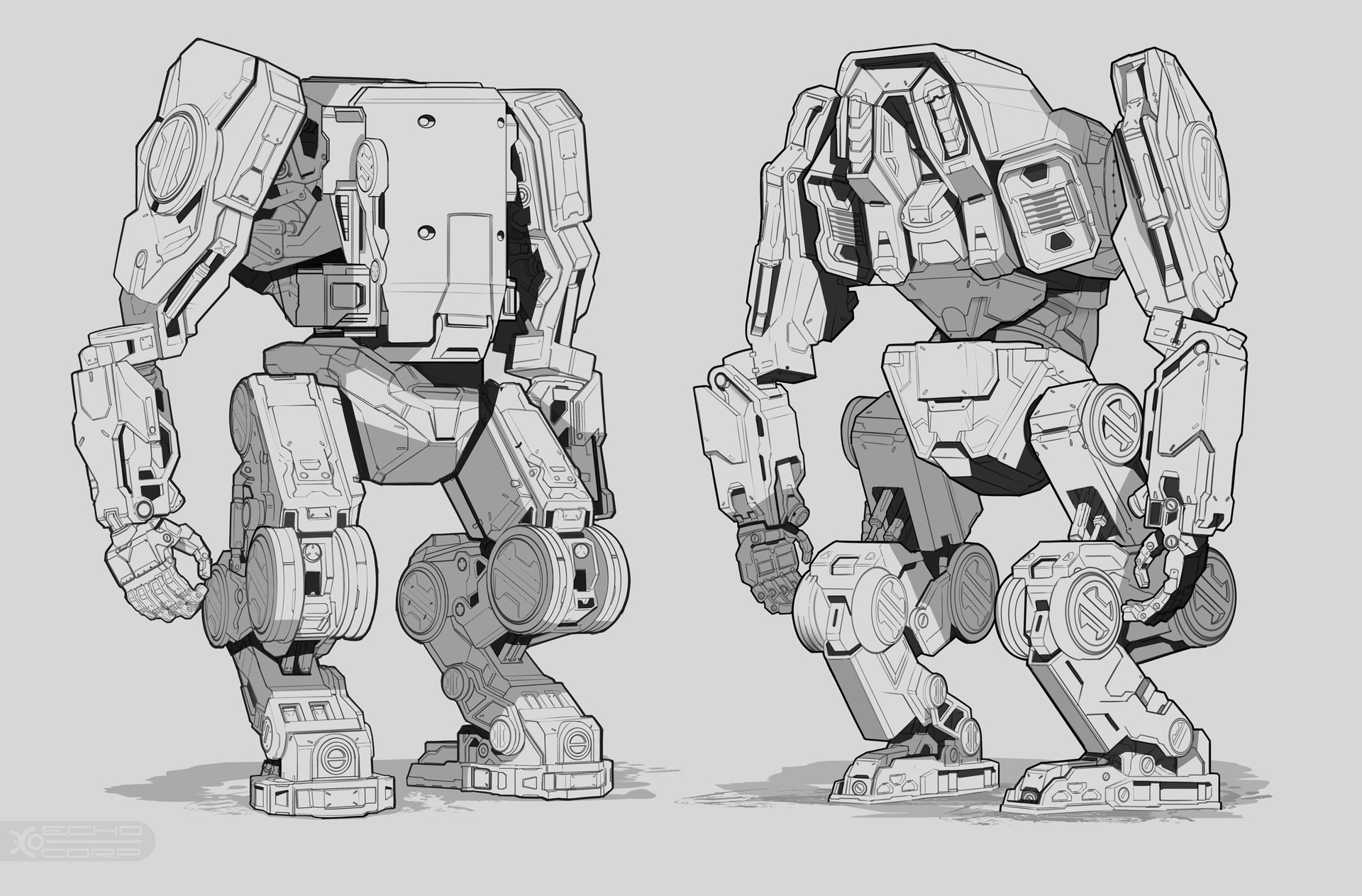 Mechin away the afternoon mech mecha sketch robot sketcheveryday   Robot concept art Robot cartoon Robots drawing