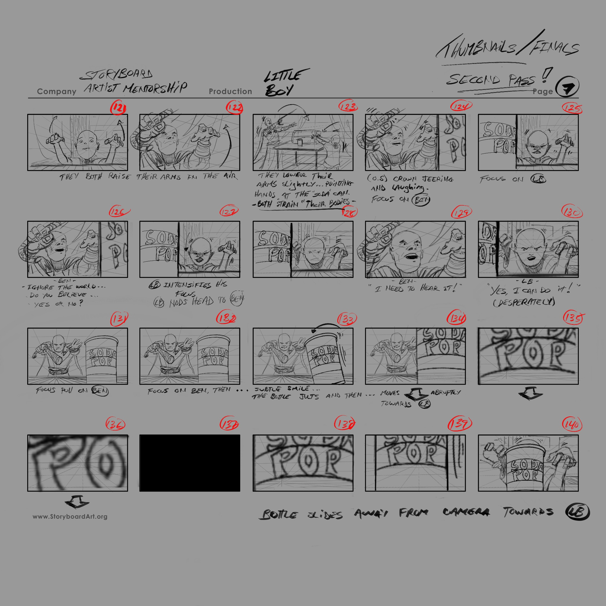 Thumbnail 2nd Pass from script Page Little Boy.