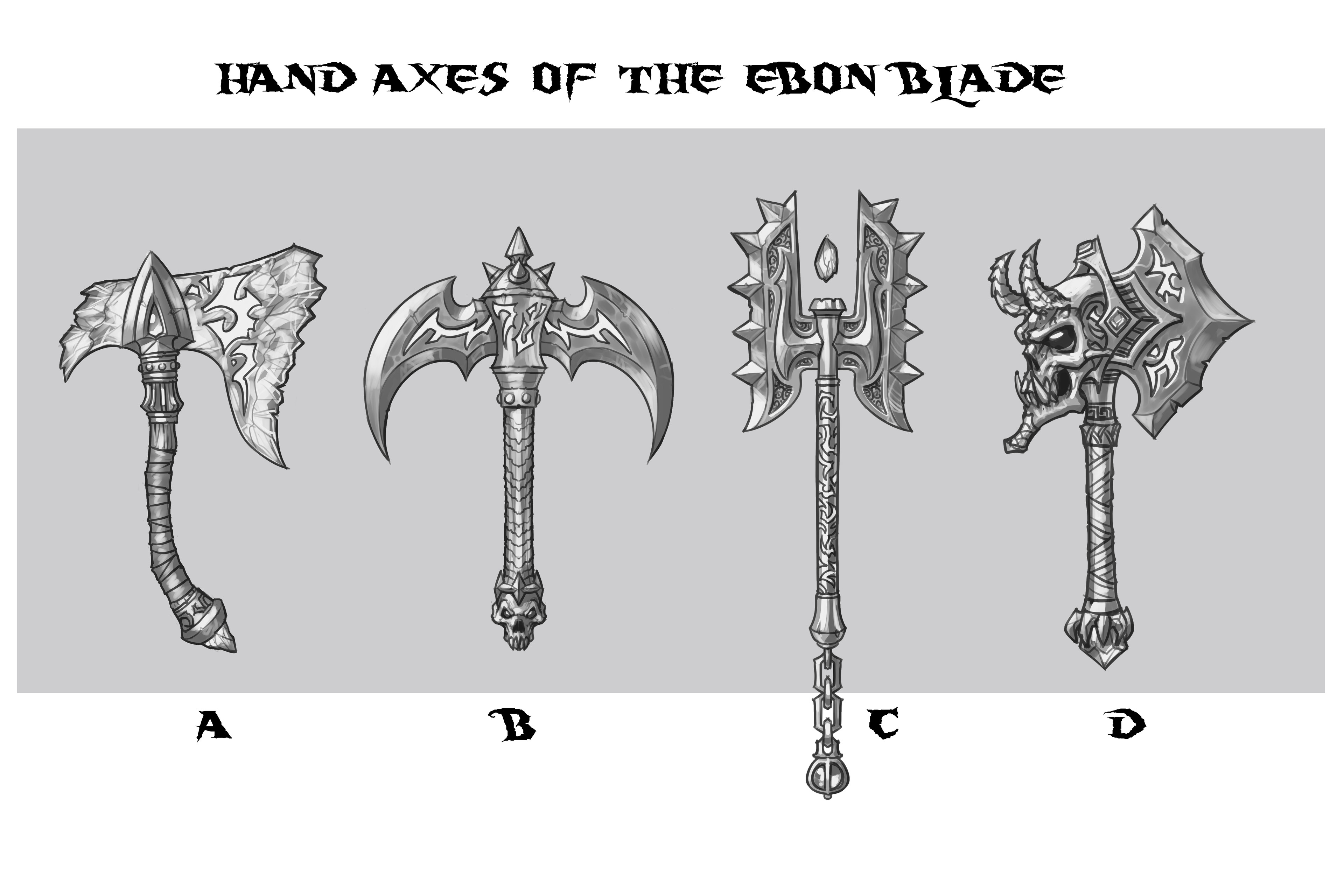 One-handed axe concepts