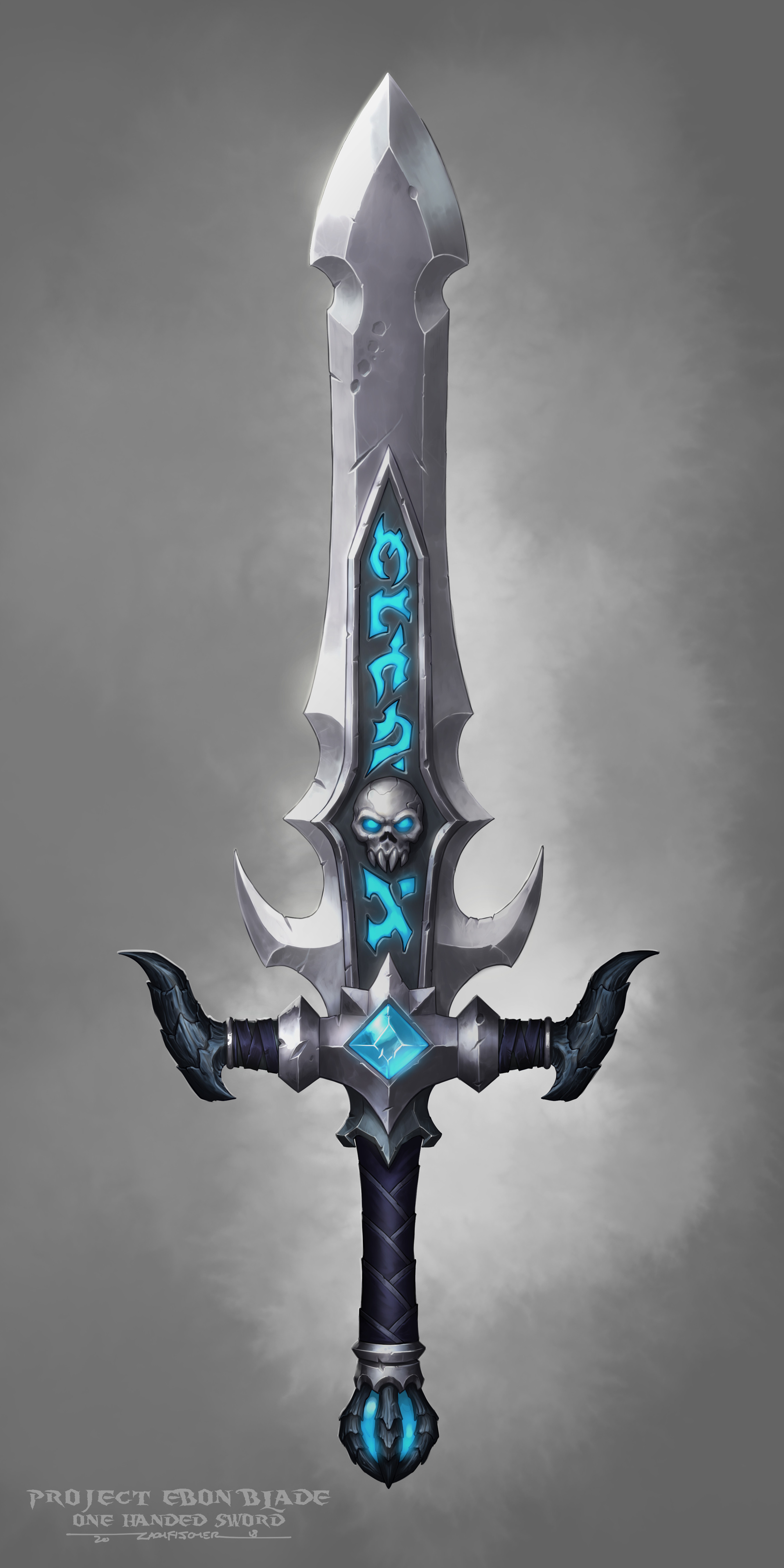 One-handed sword render