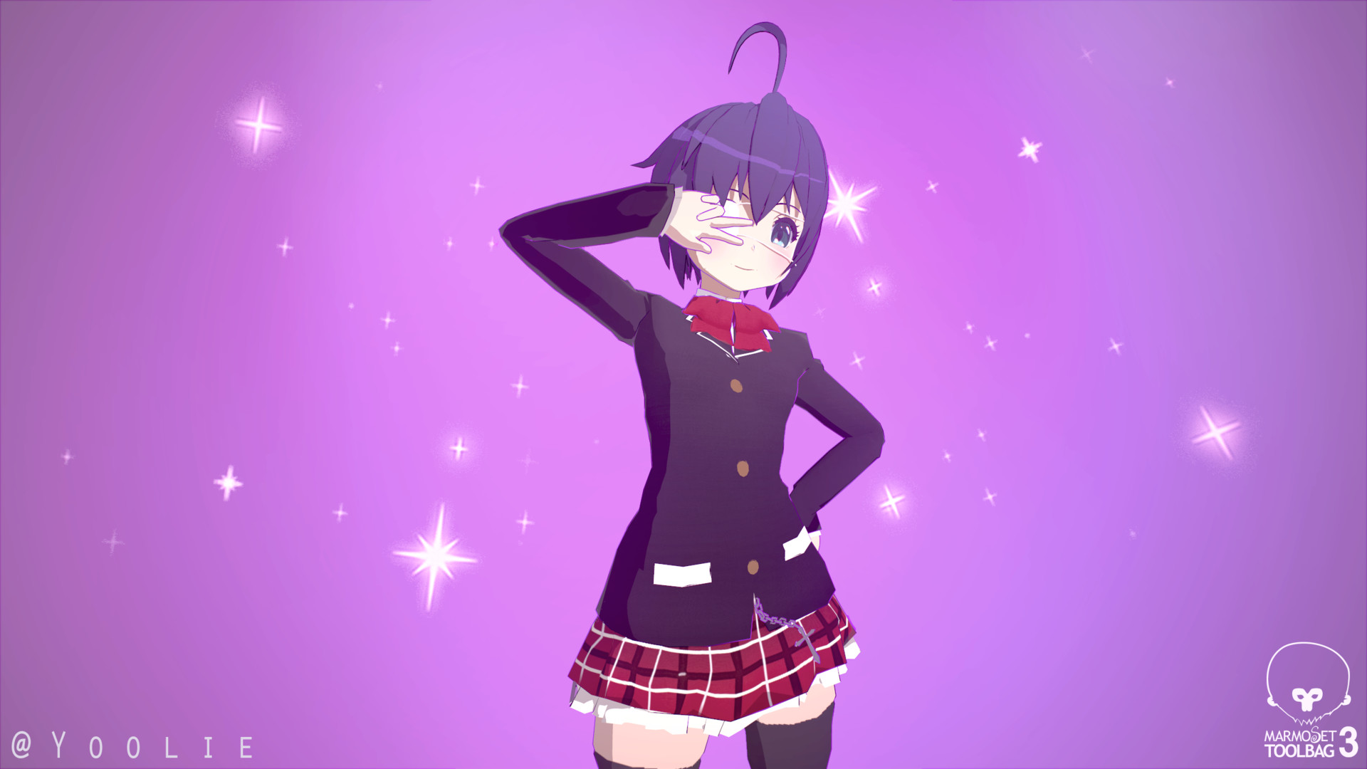Artstation Anime 3d Fanart Rikka Takanashi From Chuunibyo Demo