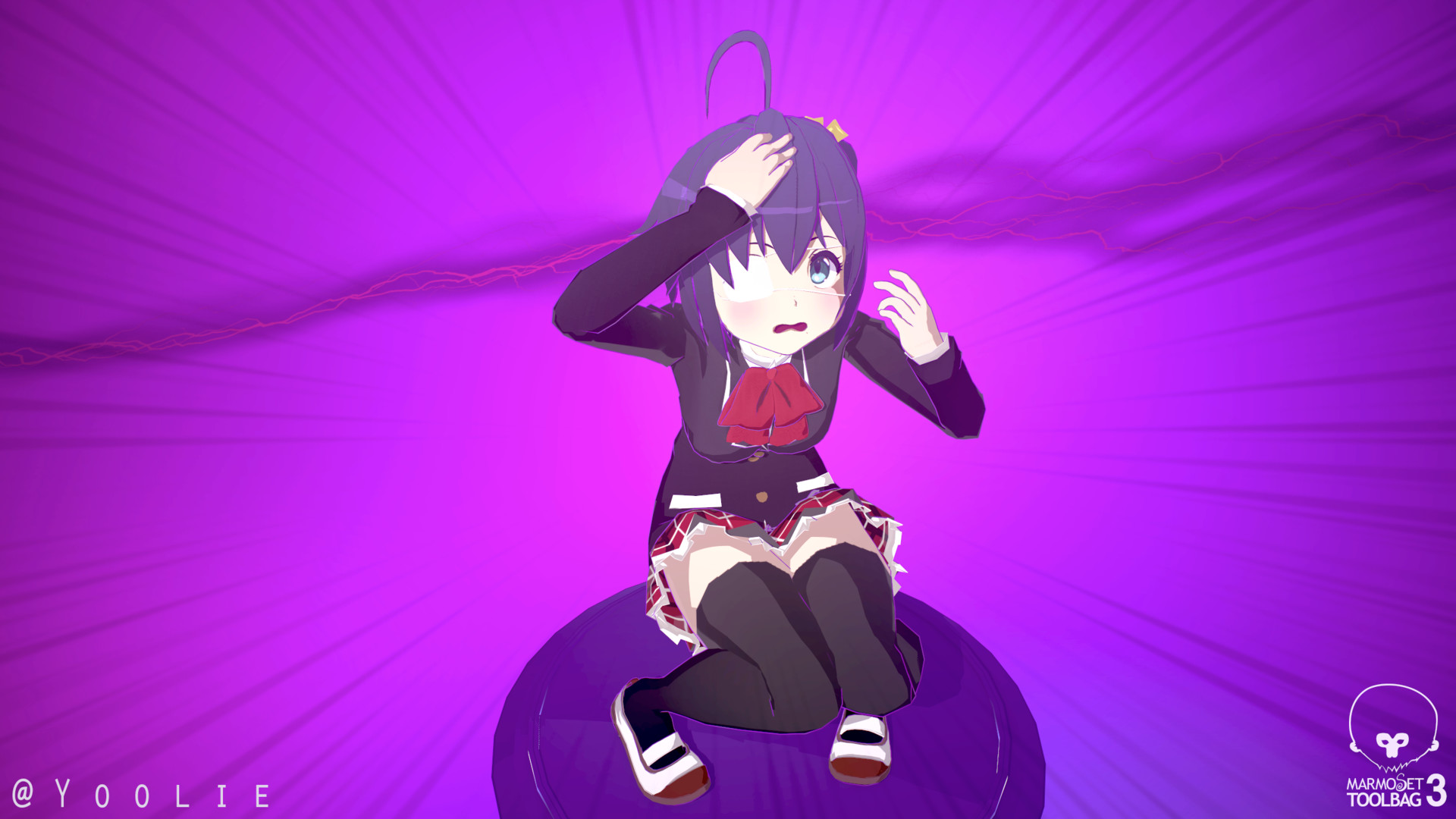 Artstation Anime 3d Fanart Rikka Takanashi From Chuunibyo Demo