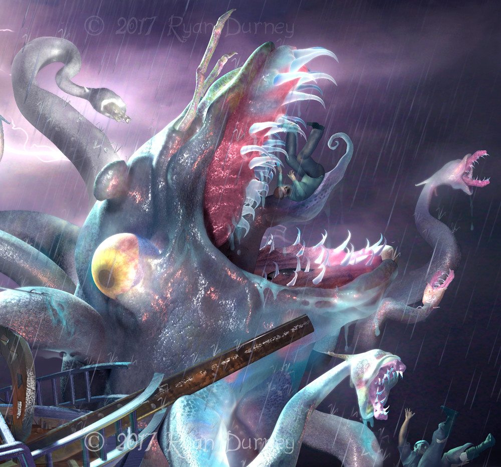 Artstation The Kraken From The Book Real Life Sea Monsters Ryan Durney