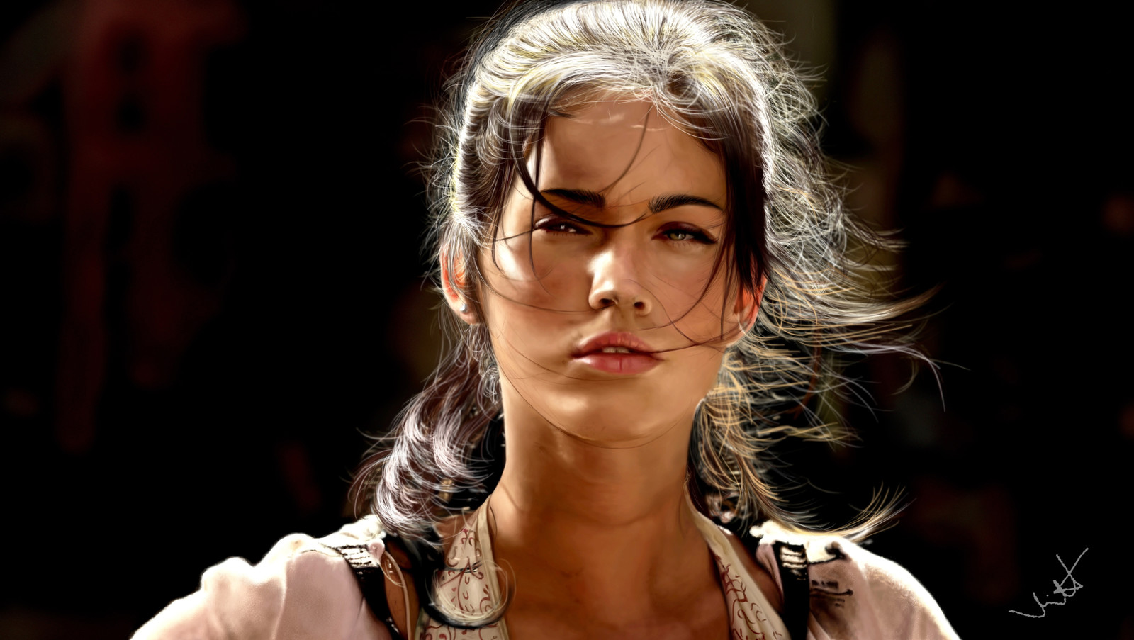 Artstation Megan Fox Digital Paint Vishwanth Reddy