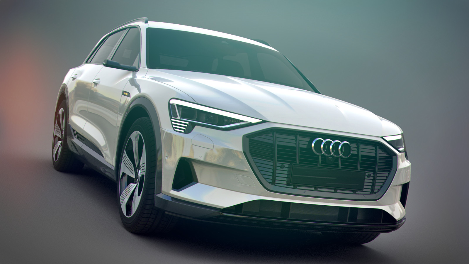 Audi e tron вид спереди