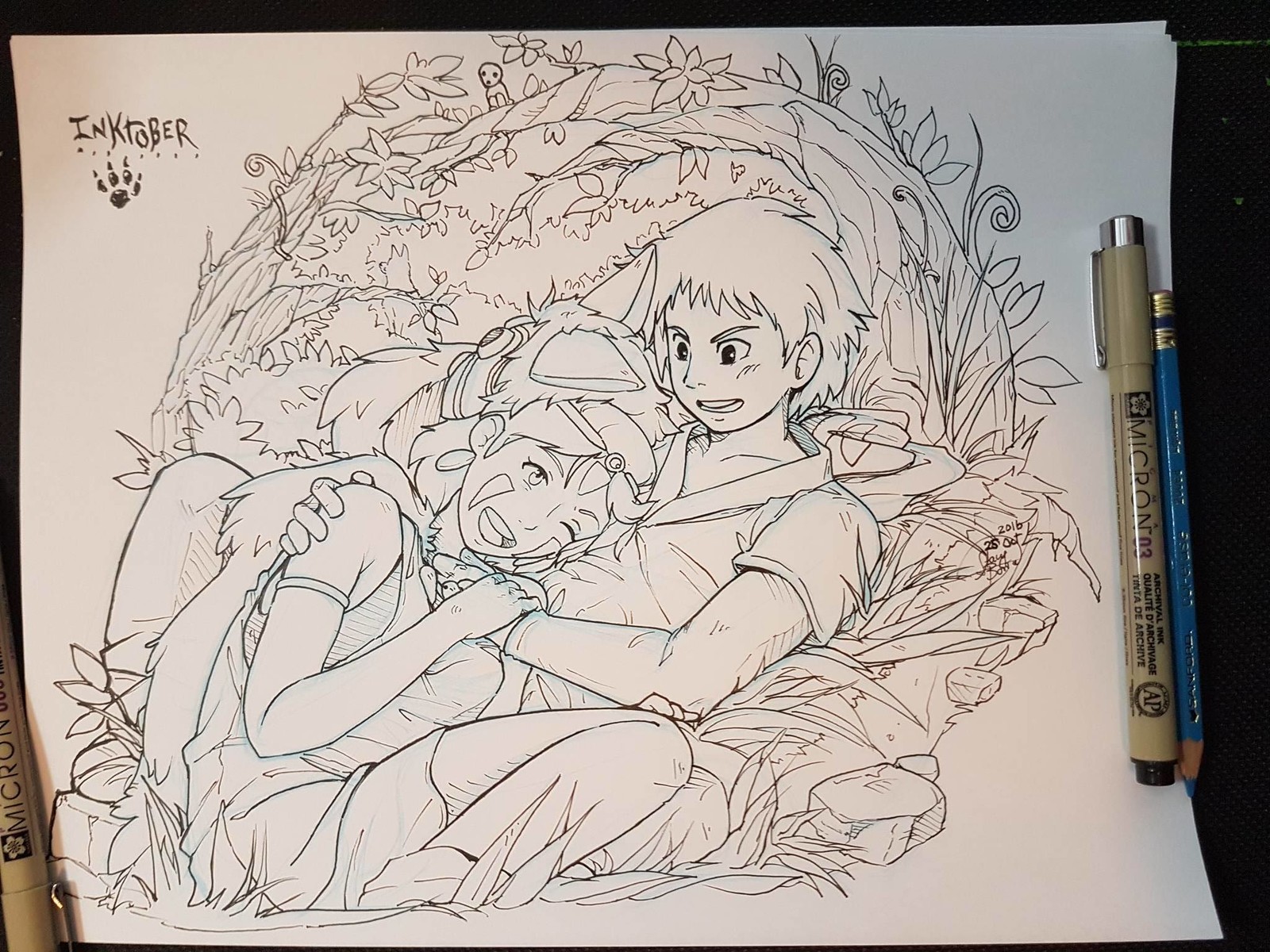 Mononoke Princess Fan Art - Inktober