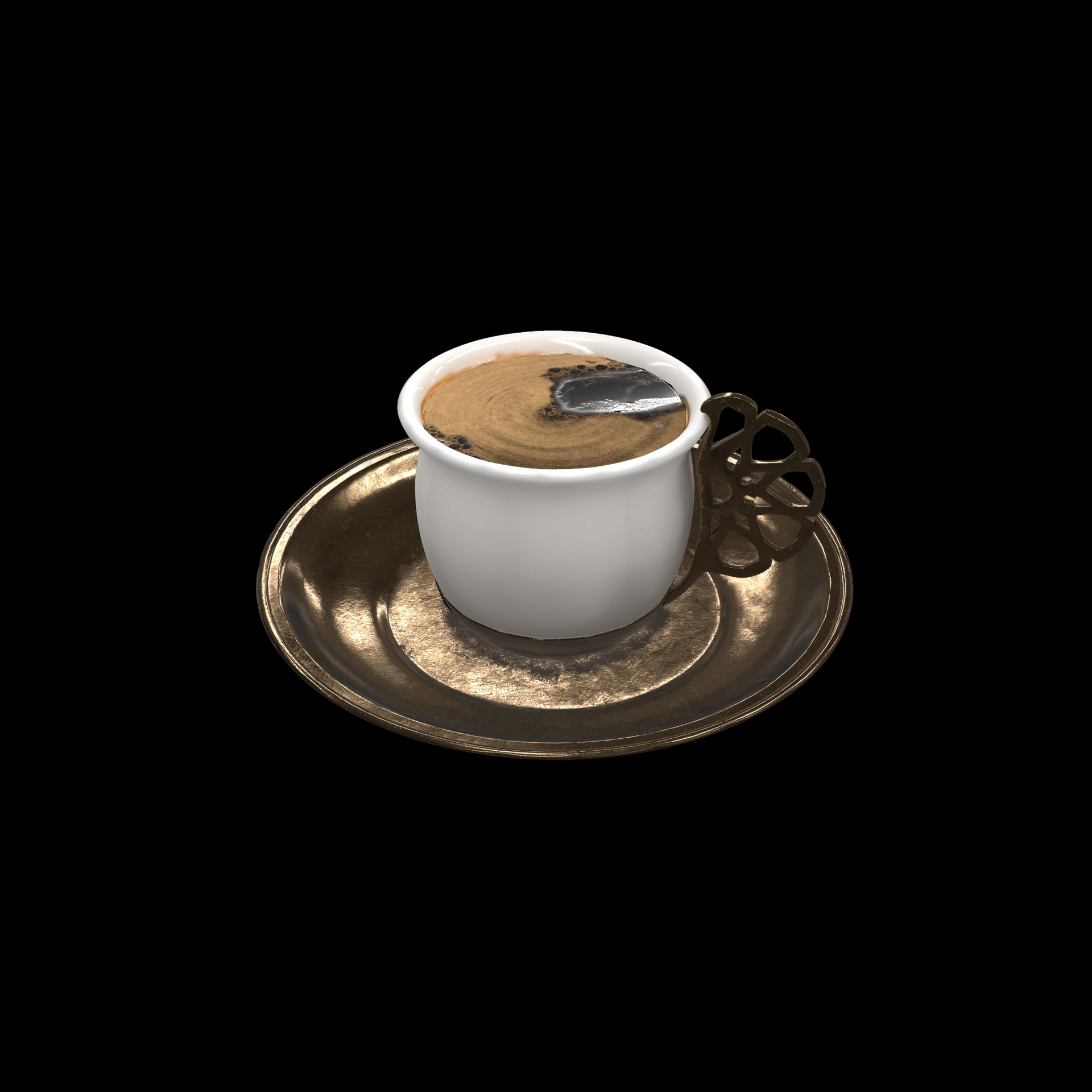 Ramazan Capraz Turkish Coffee Cup Rc Low Poly 3d Model