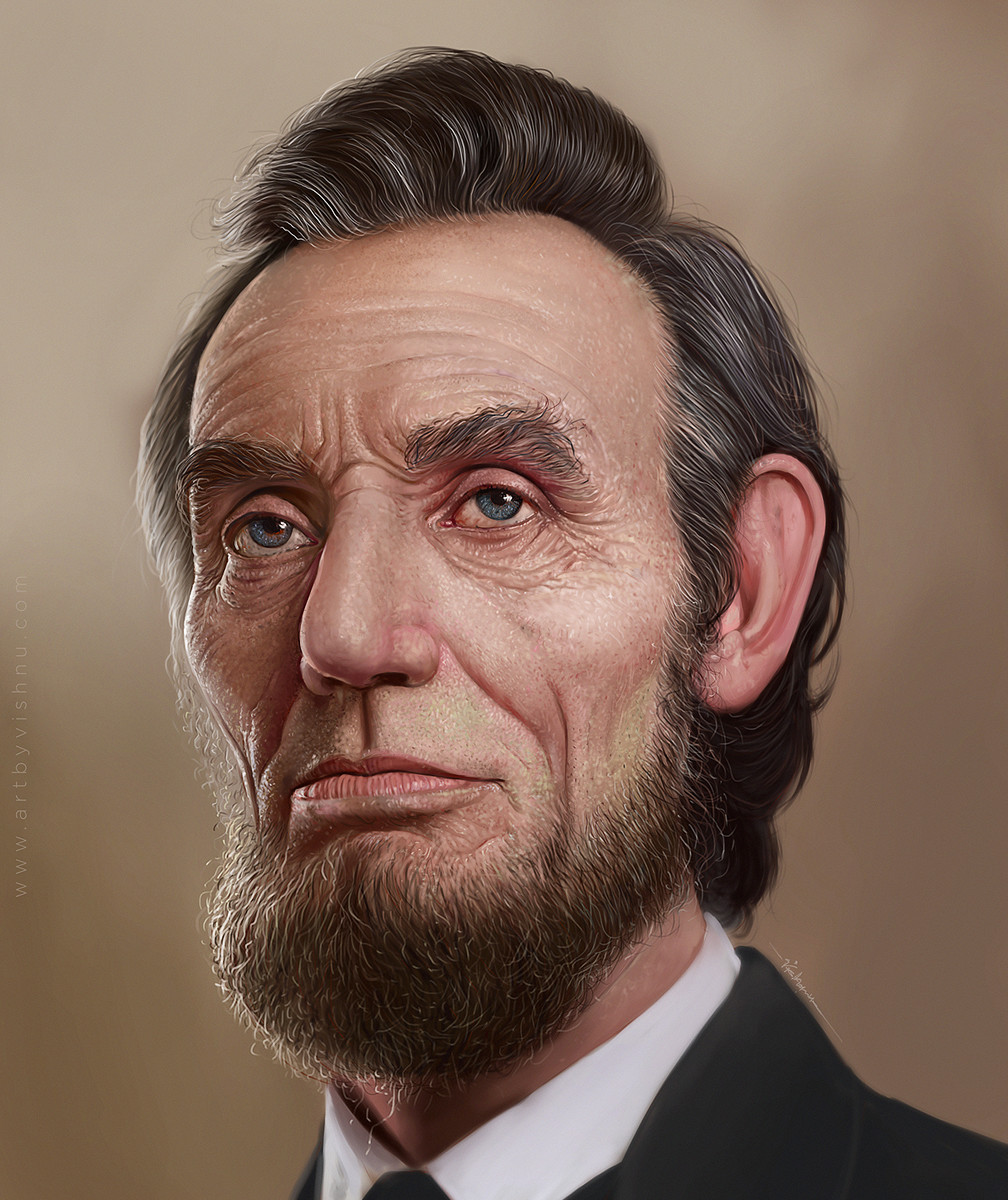 Artstation Abraham Lincoln Digital Painting Art By Vishnu