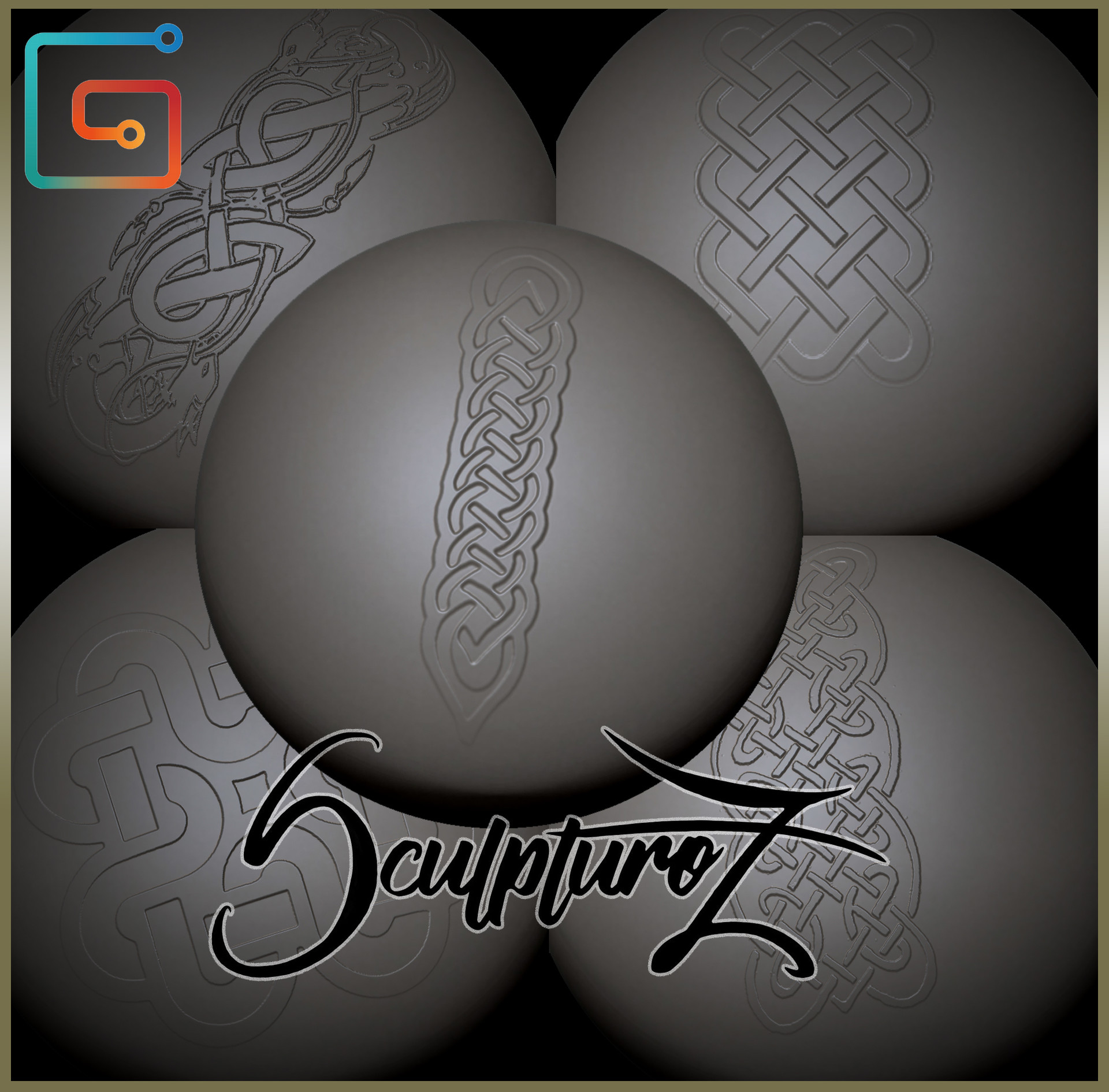 ArtStation Celtic Knots 02 Brushes