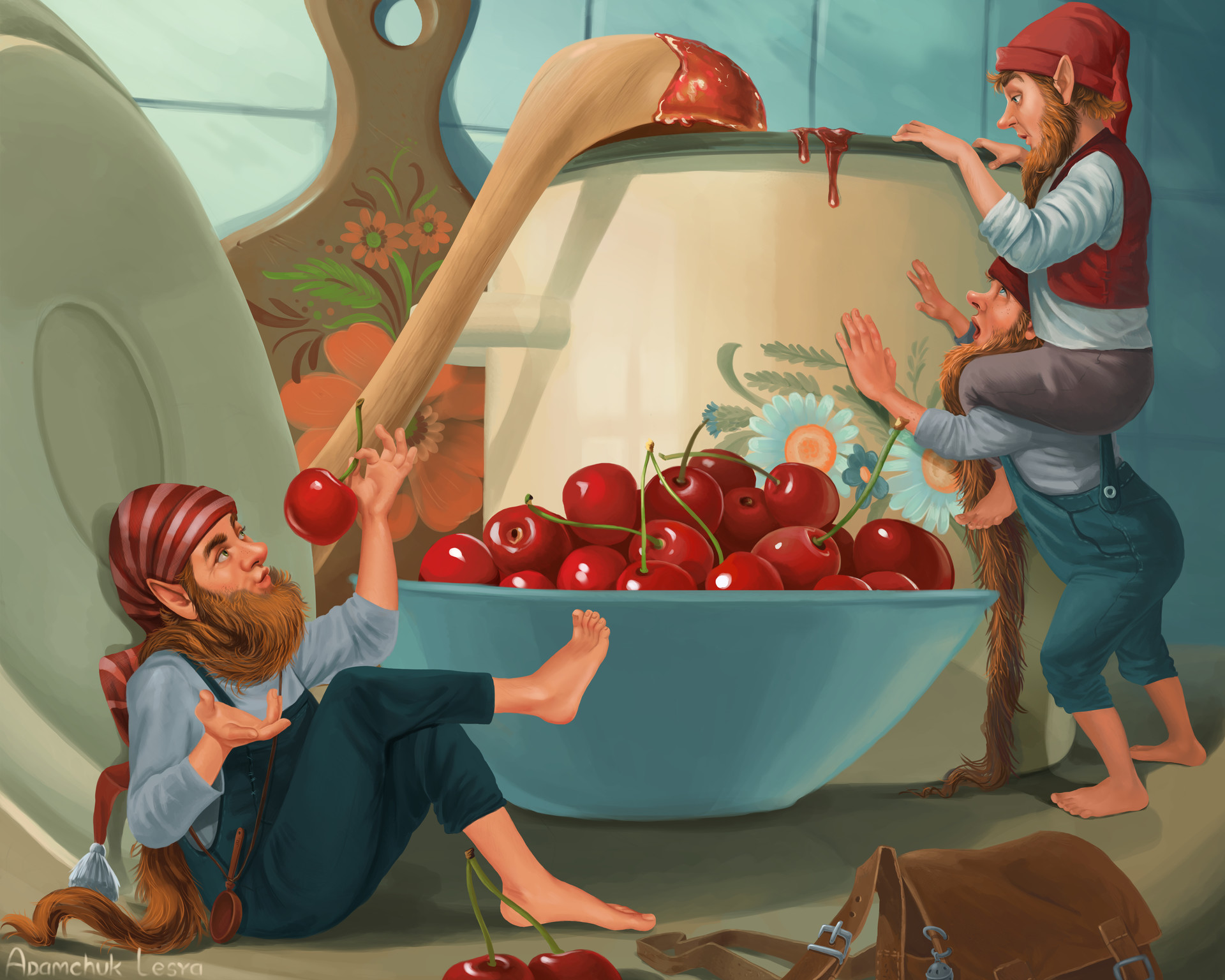 Мальчик ест варенье рисунок