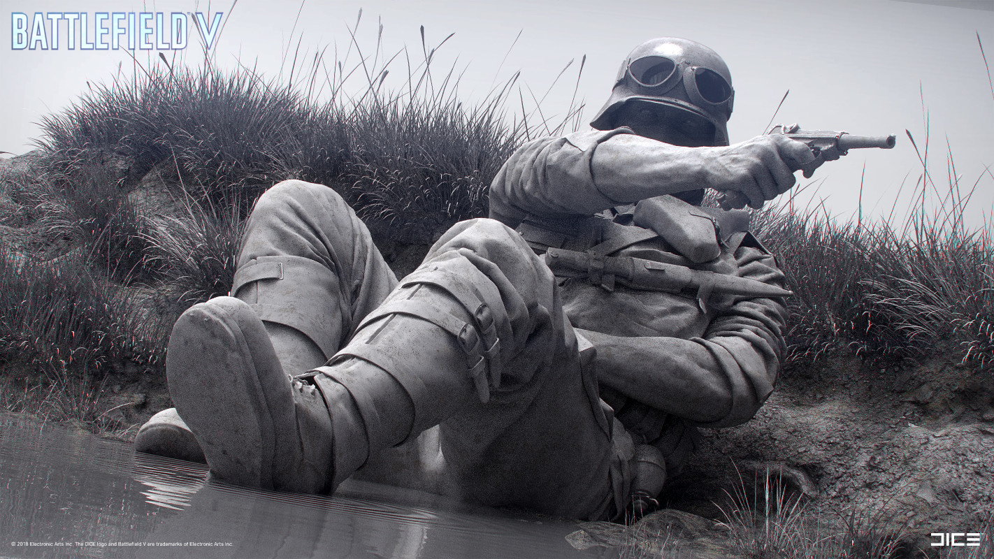"Battlefield V" - Axis Assault in Escaut, France - Concept Sculpture, Alternate clay render