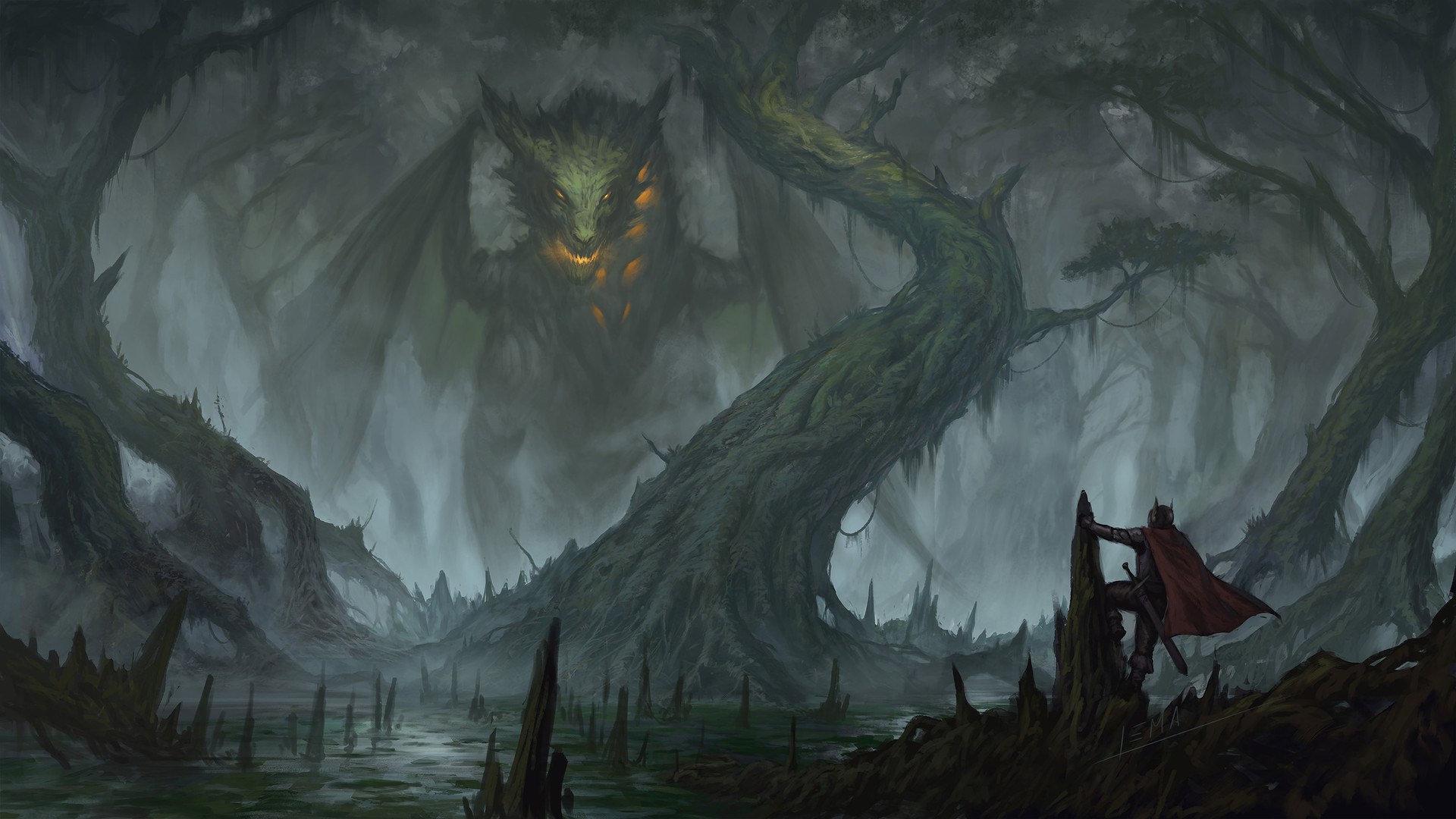 ArtStation - swamp dragon