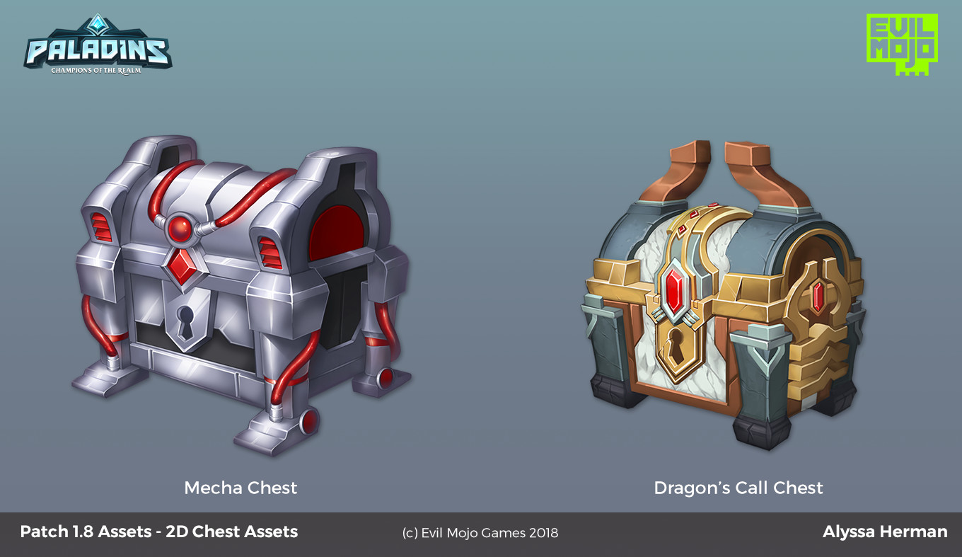 2D Chests made to replace 3D Assets