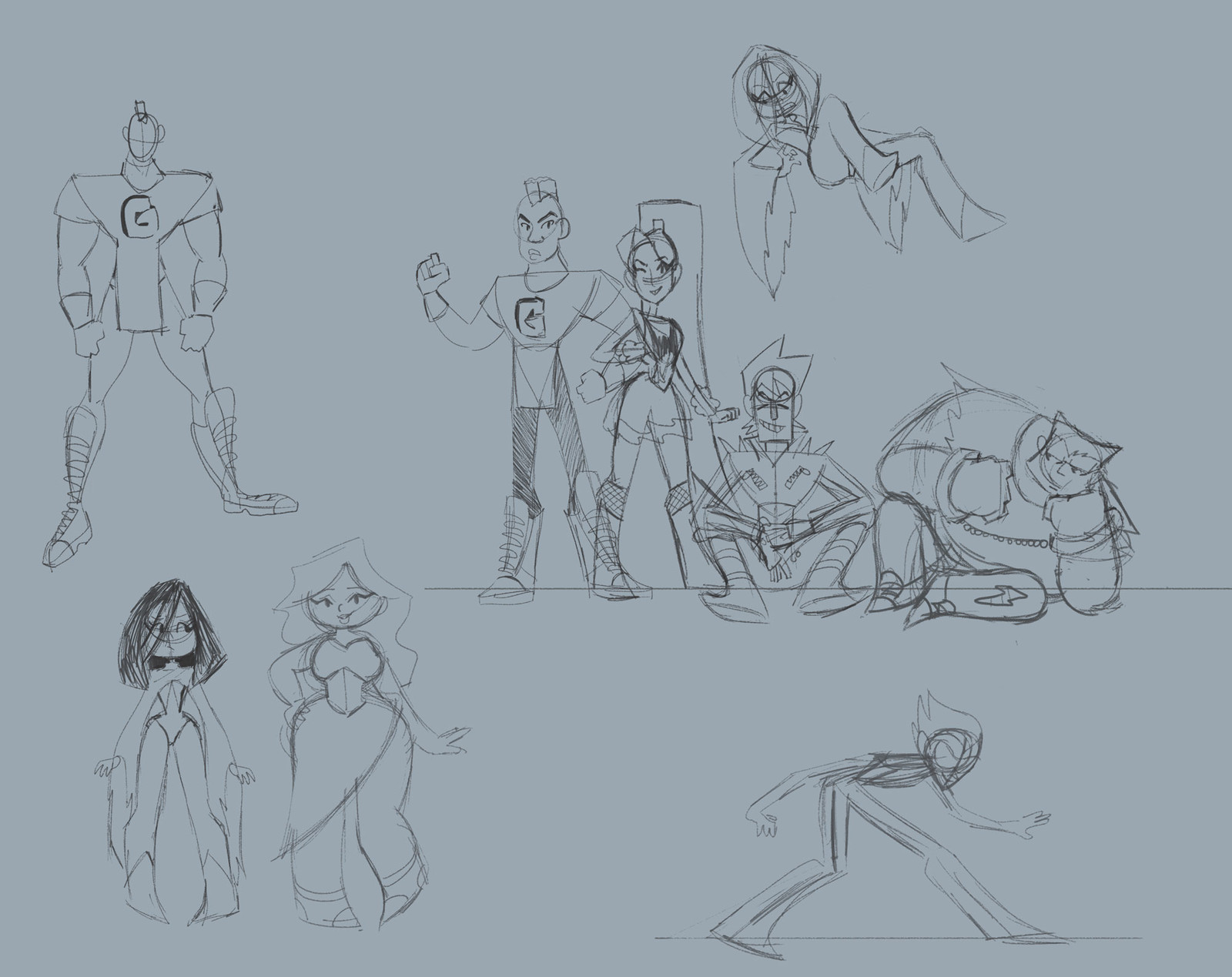 Sketch phase of the group.
