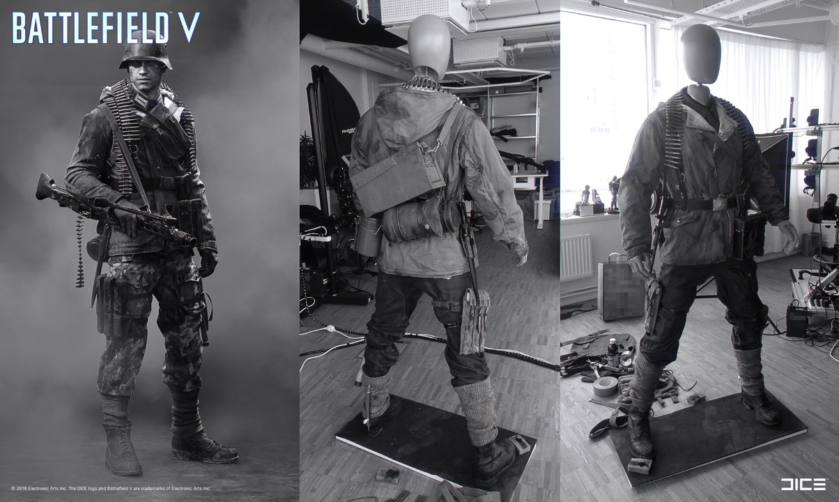 "Battlefield V" - Axis Support, MP Soldier - From Concept Art to Real Costume example
