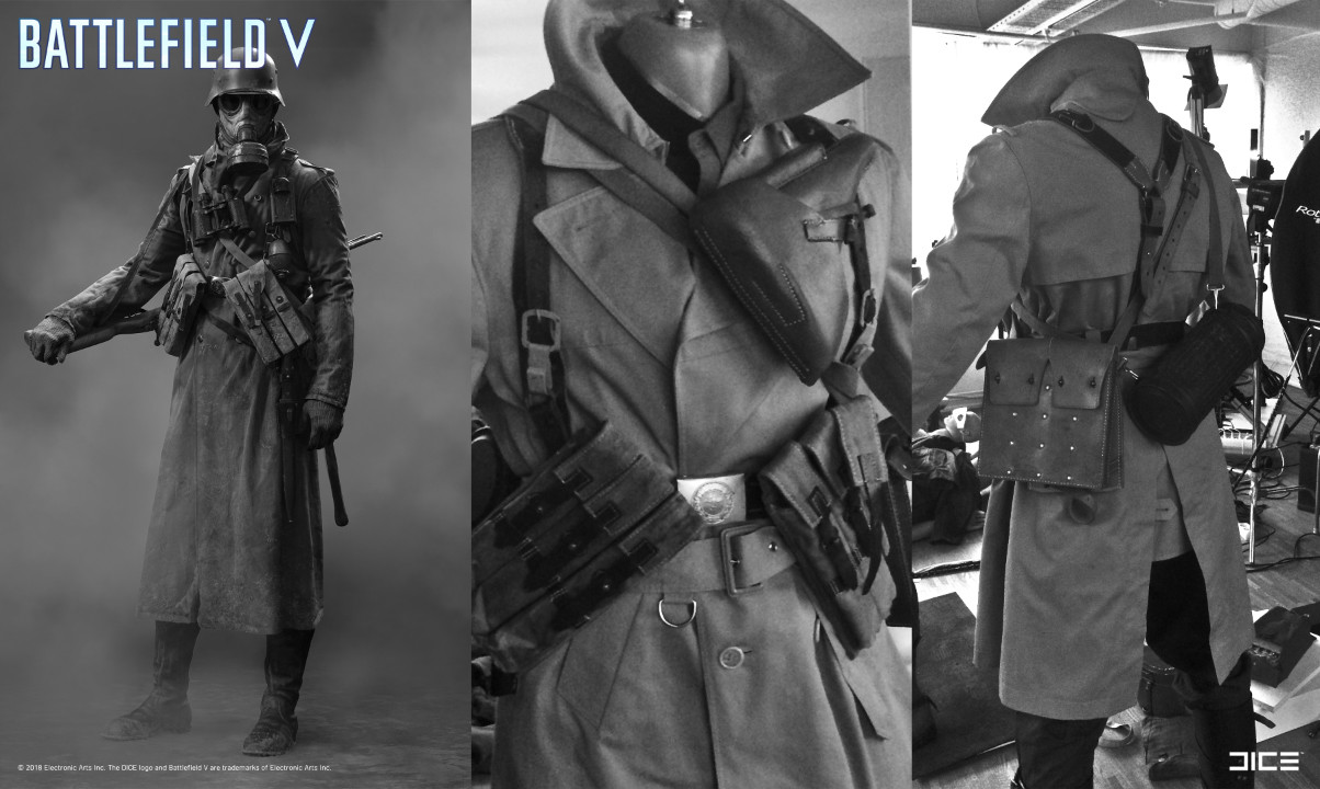 "Battlefield V" - Axis Scout, MP Soldier - Concept Art to Real Costume example