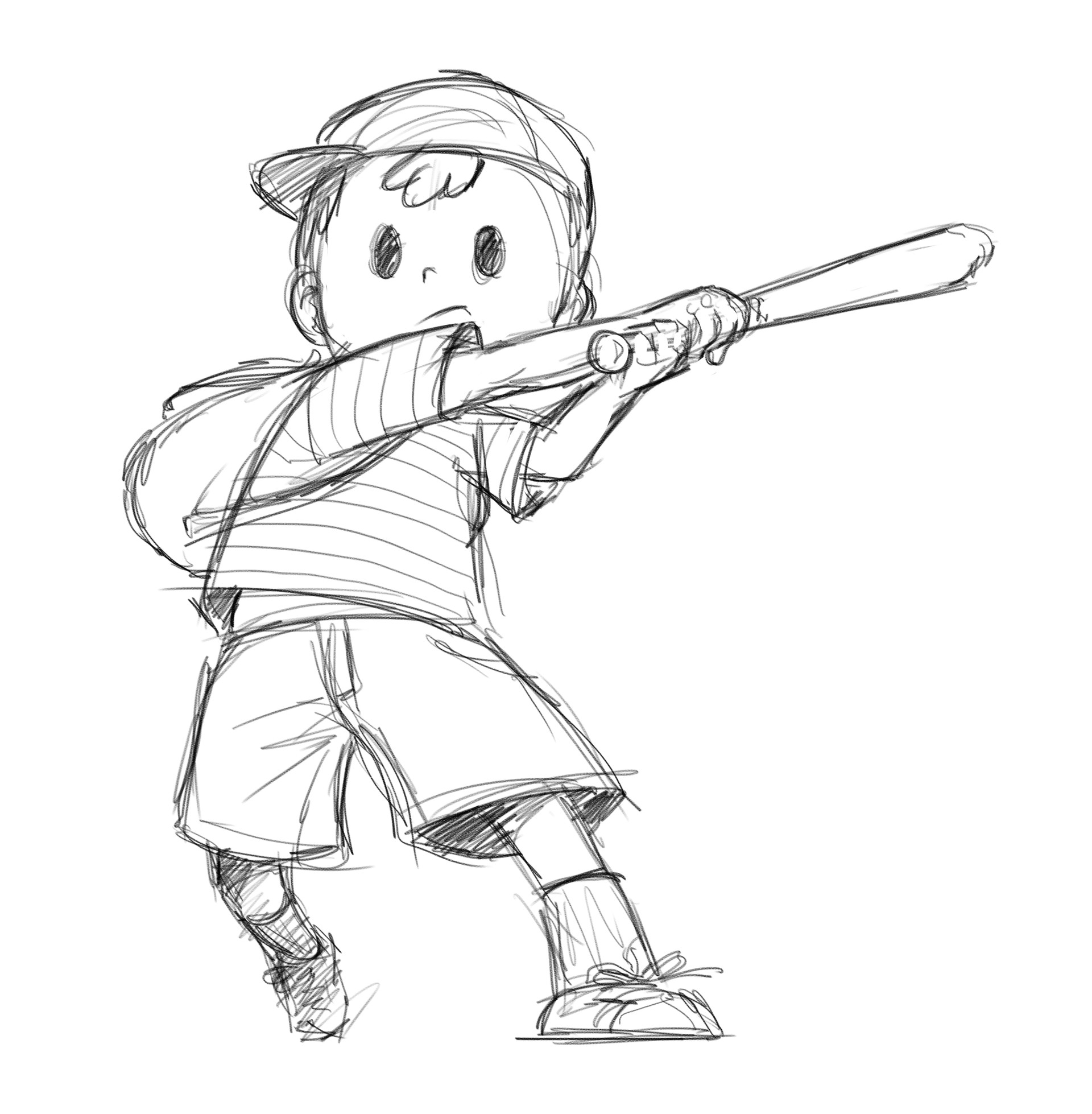 Artstation - Ness | Earthbound Fan-Art