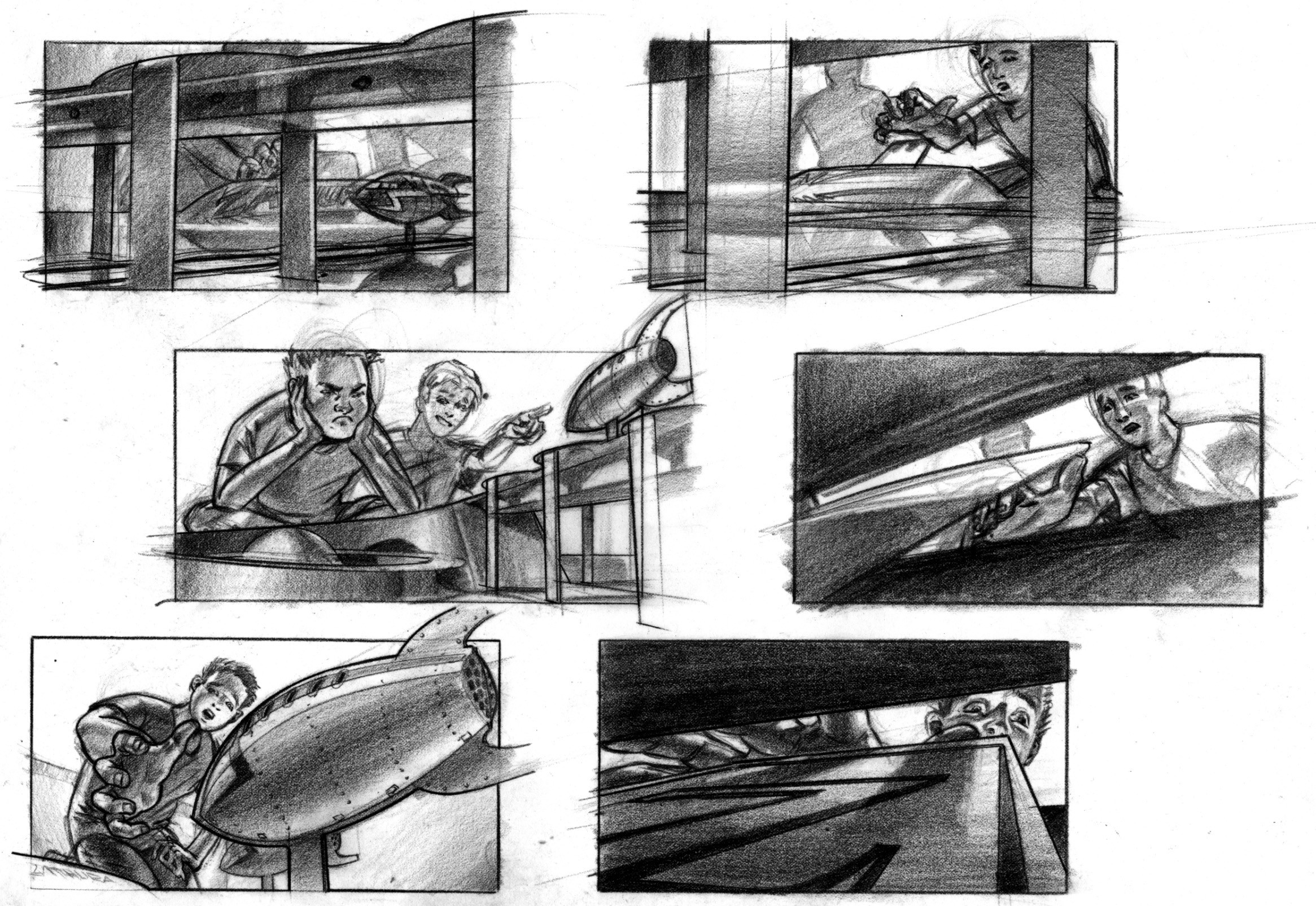 More game POV storyboards. I really liked the shot from inside the card slot. 