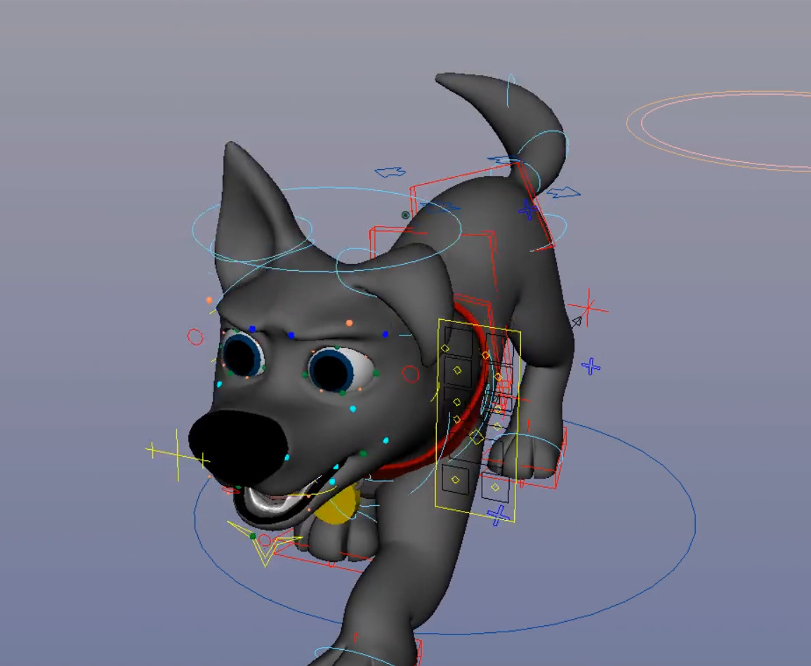 ArtStation - Practicing animation with the free cody dog rigg