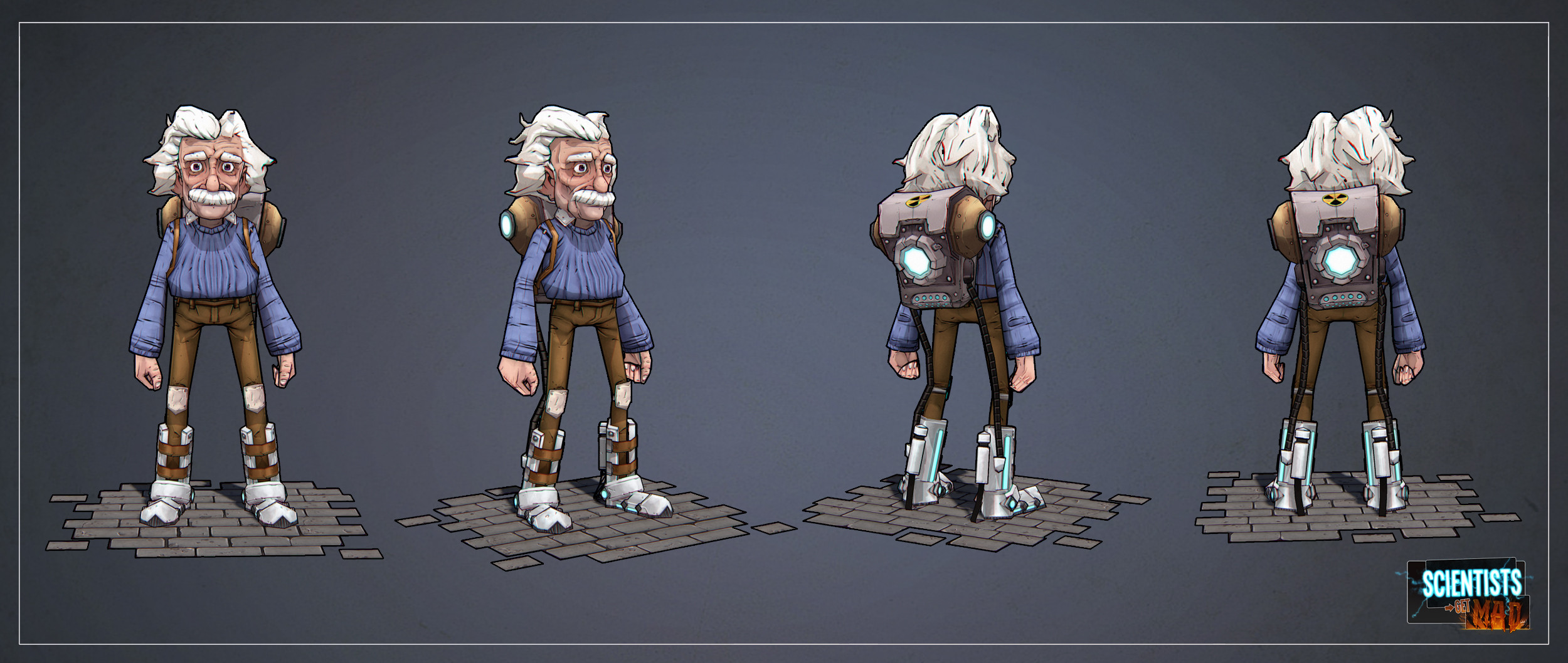 Einstein in game model (3d by Mario Ho-wen-ying, texture by me)