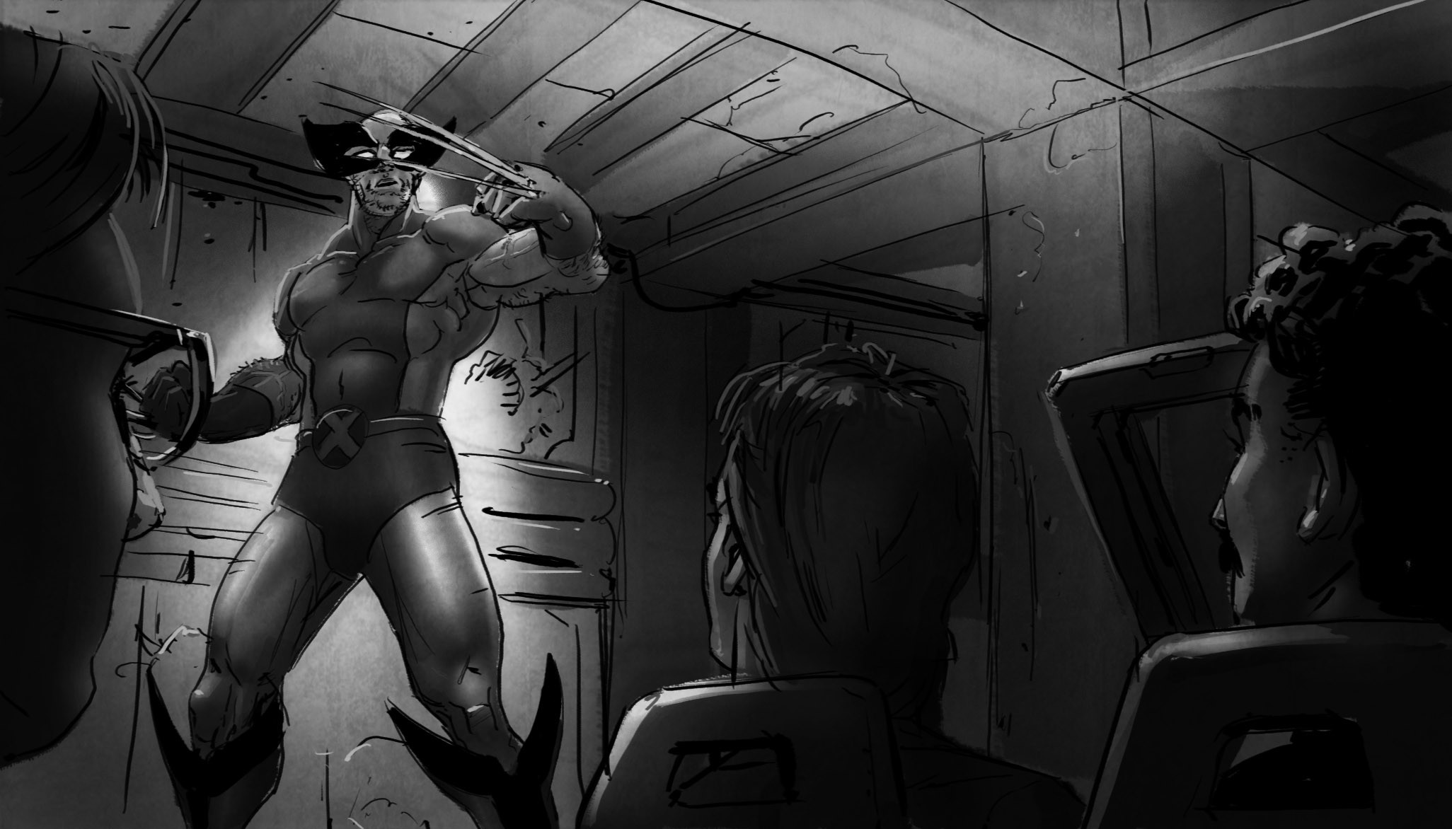 -- Wolverine, fresh from knocking 'ol bullet-head out of our path. But as we steer our way out--