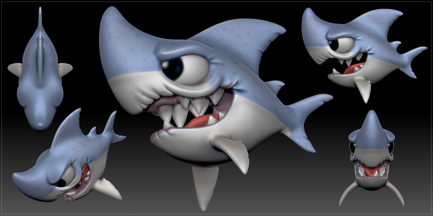 Hungry Shark World Character Renders on Behance