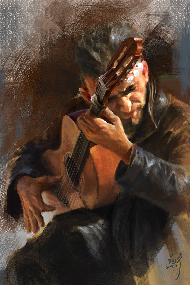 Artstation Spain Guitar Player Yuan Zheng