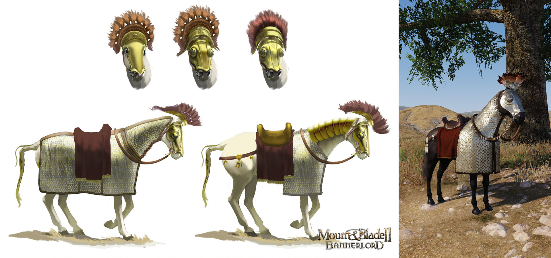 Artstation Mount Blade Bannerlord Horse Armours Nadide Ocba