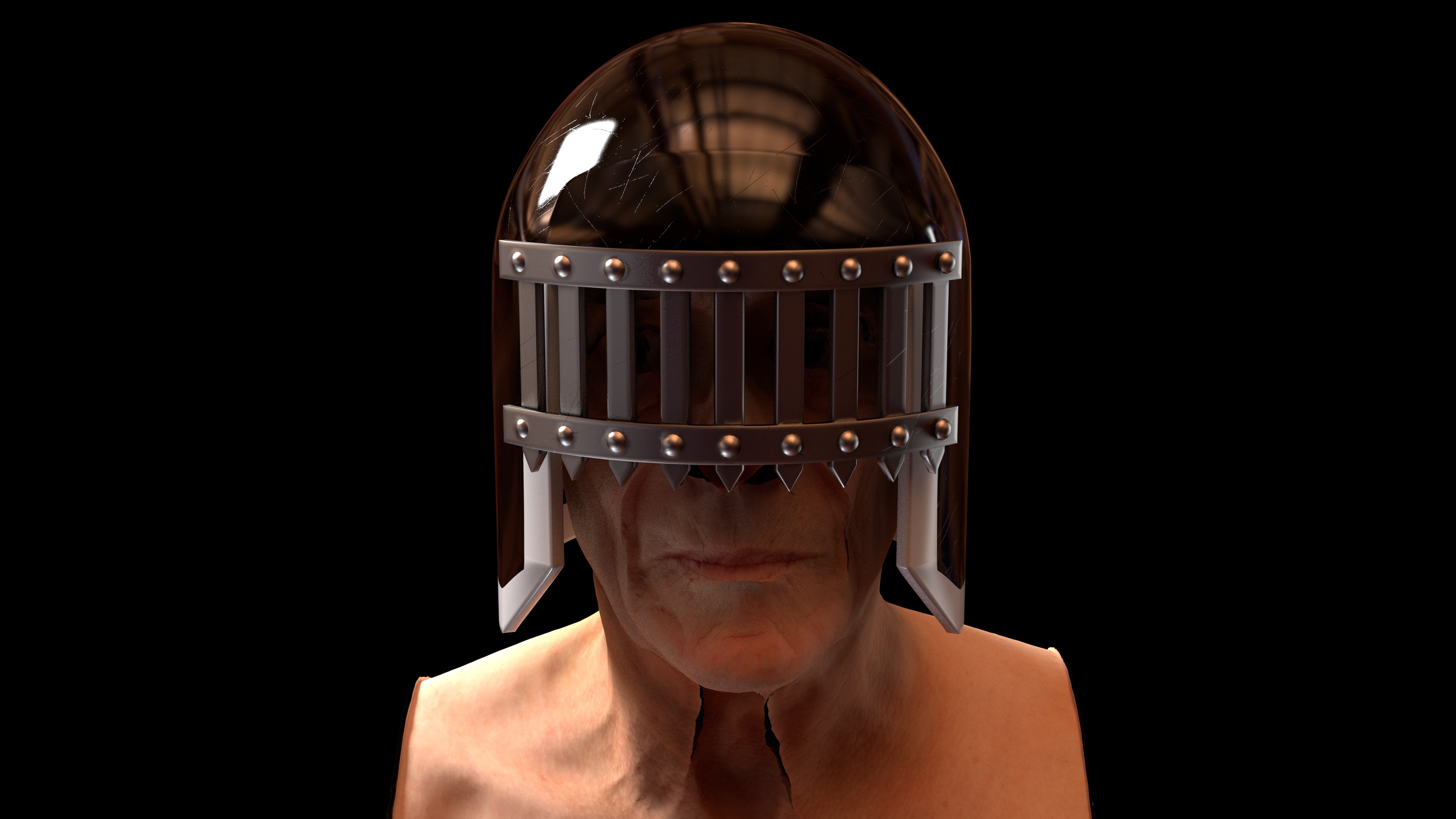 Judge Death Helmet
based on a design by Brian Bolland
(Head sculpt by Ten24)
