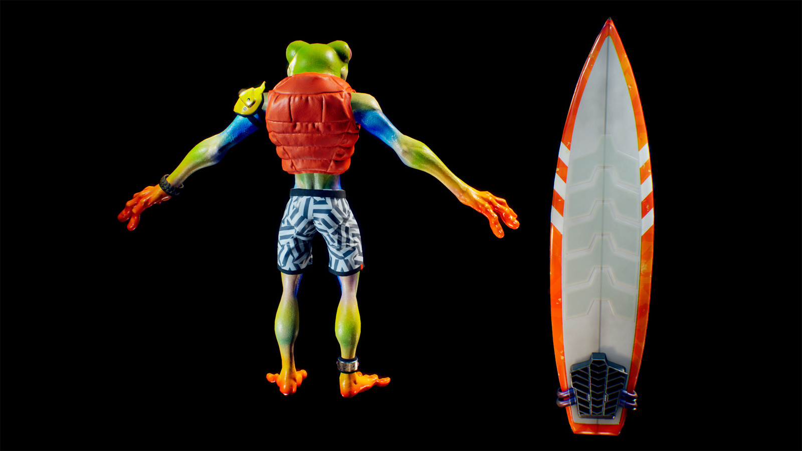 Glenn Donaldson Frog Surfer Dude