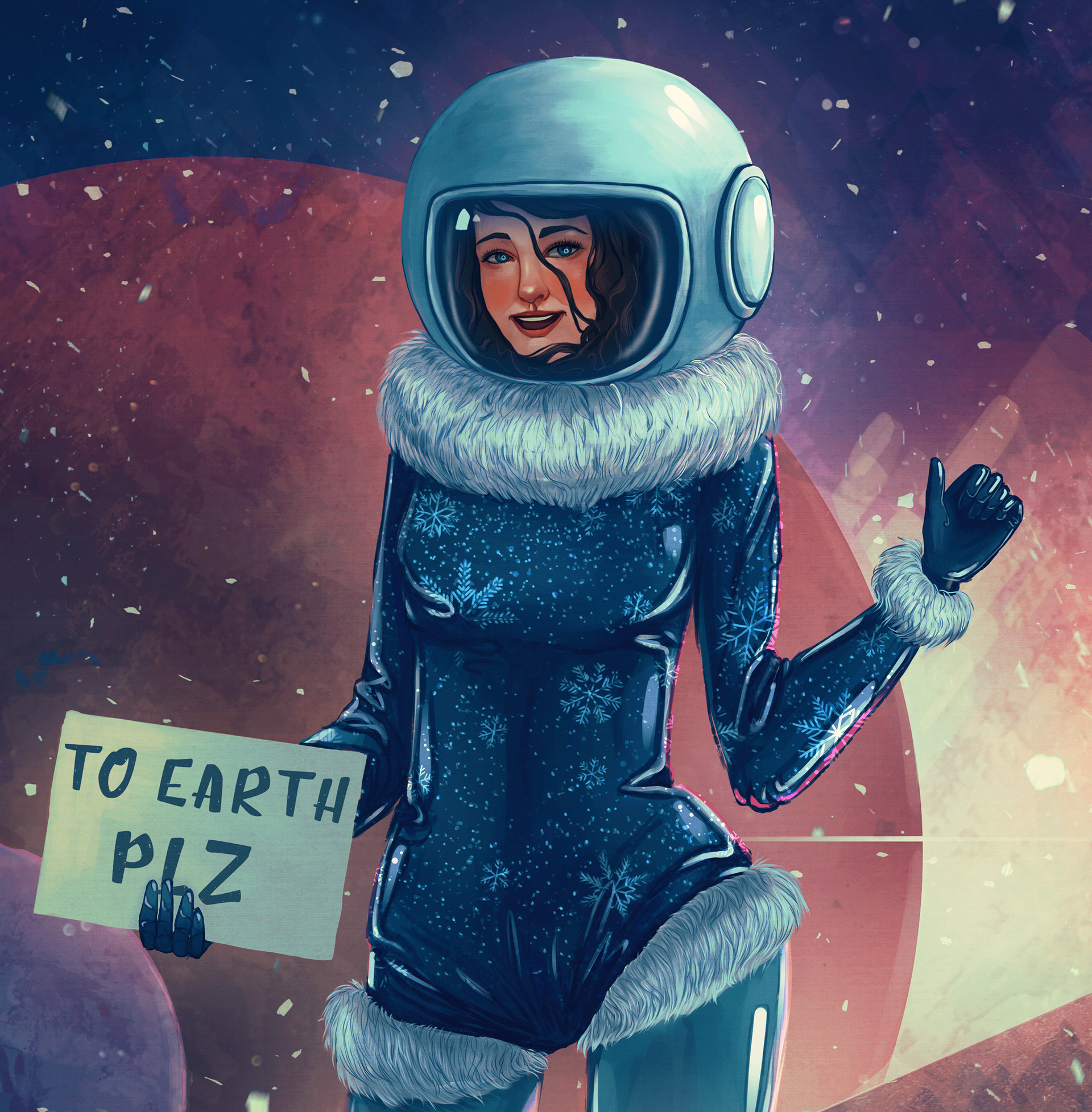 Artstation Snegurka Is An Astronaut Katerina Komissarova