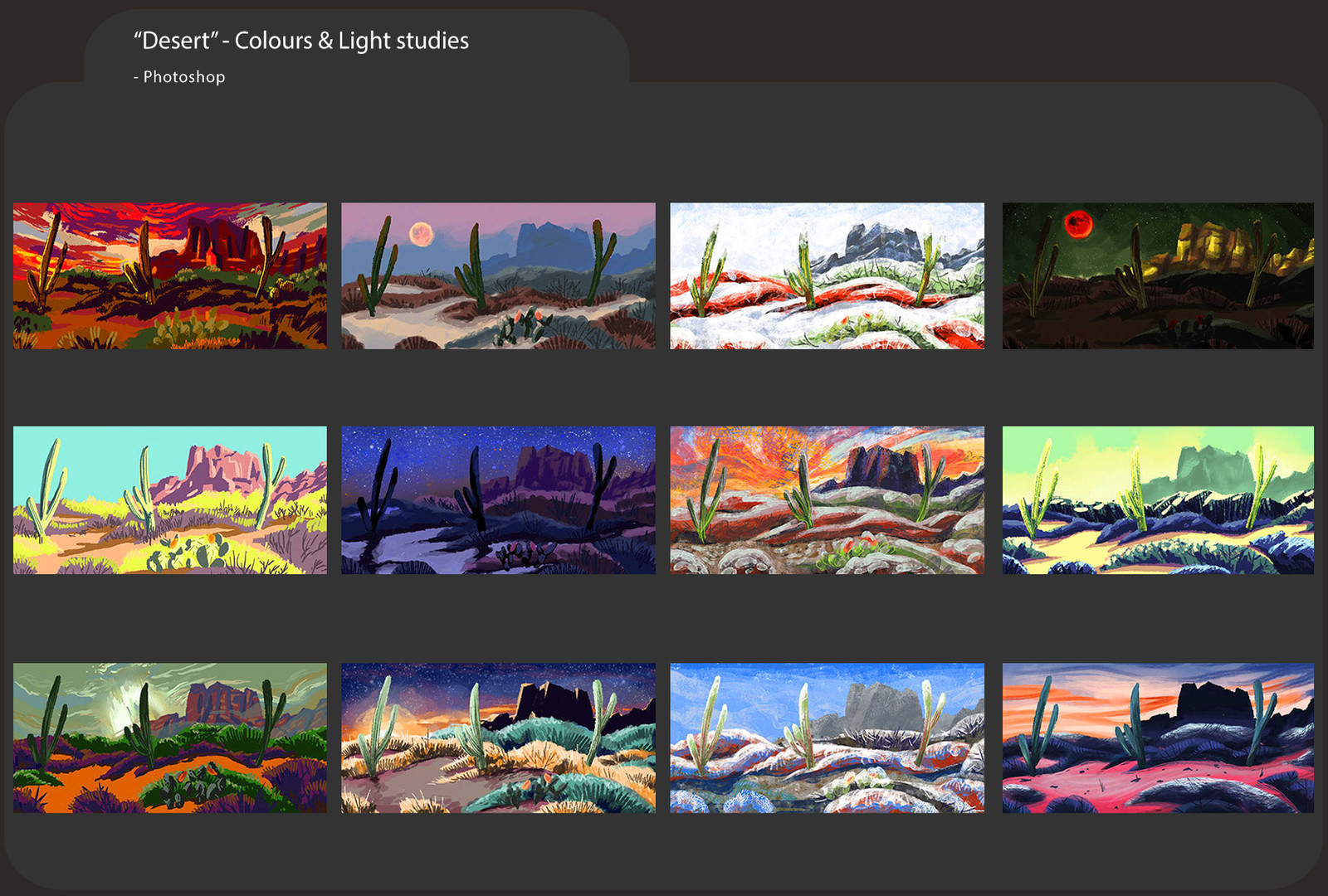 Weather and daytime colour thumbnails