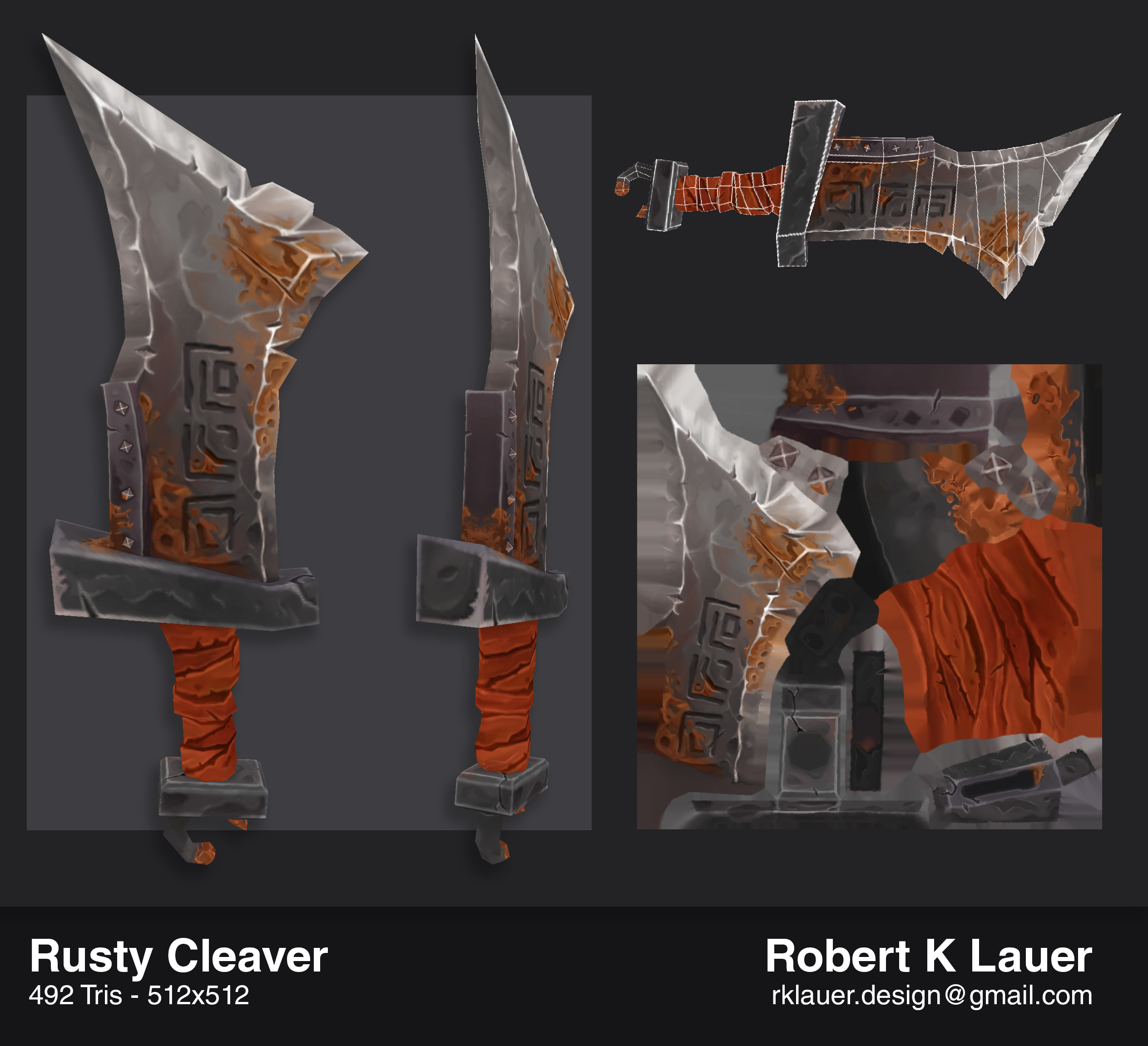A hand painted sword prop.  