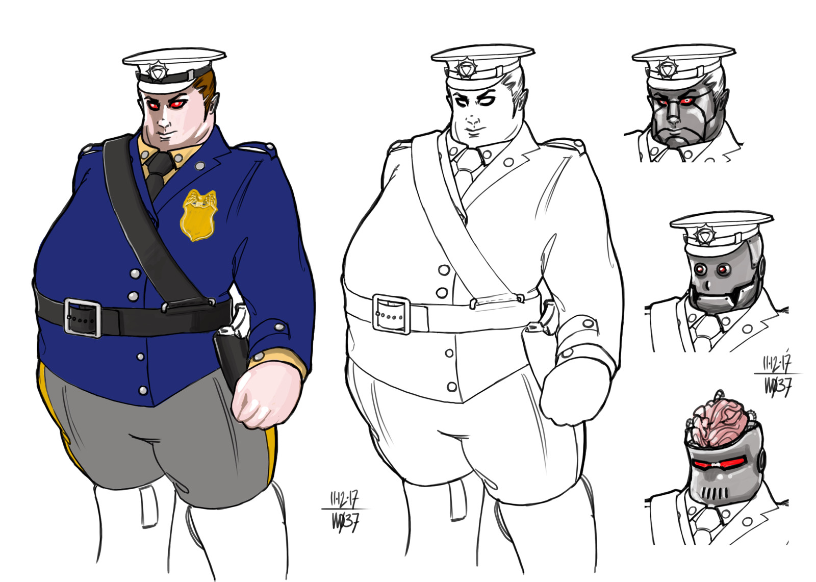 Character Design Sheet- Police Boss