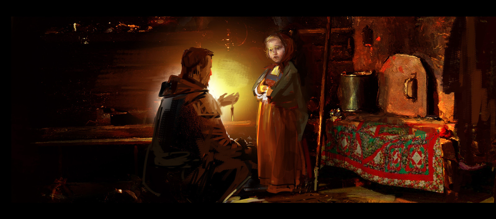 Some illustrations from Chapter 2, The Hunter
