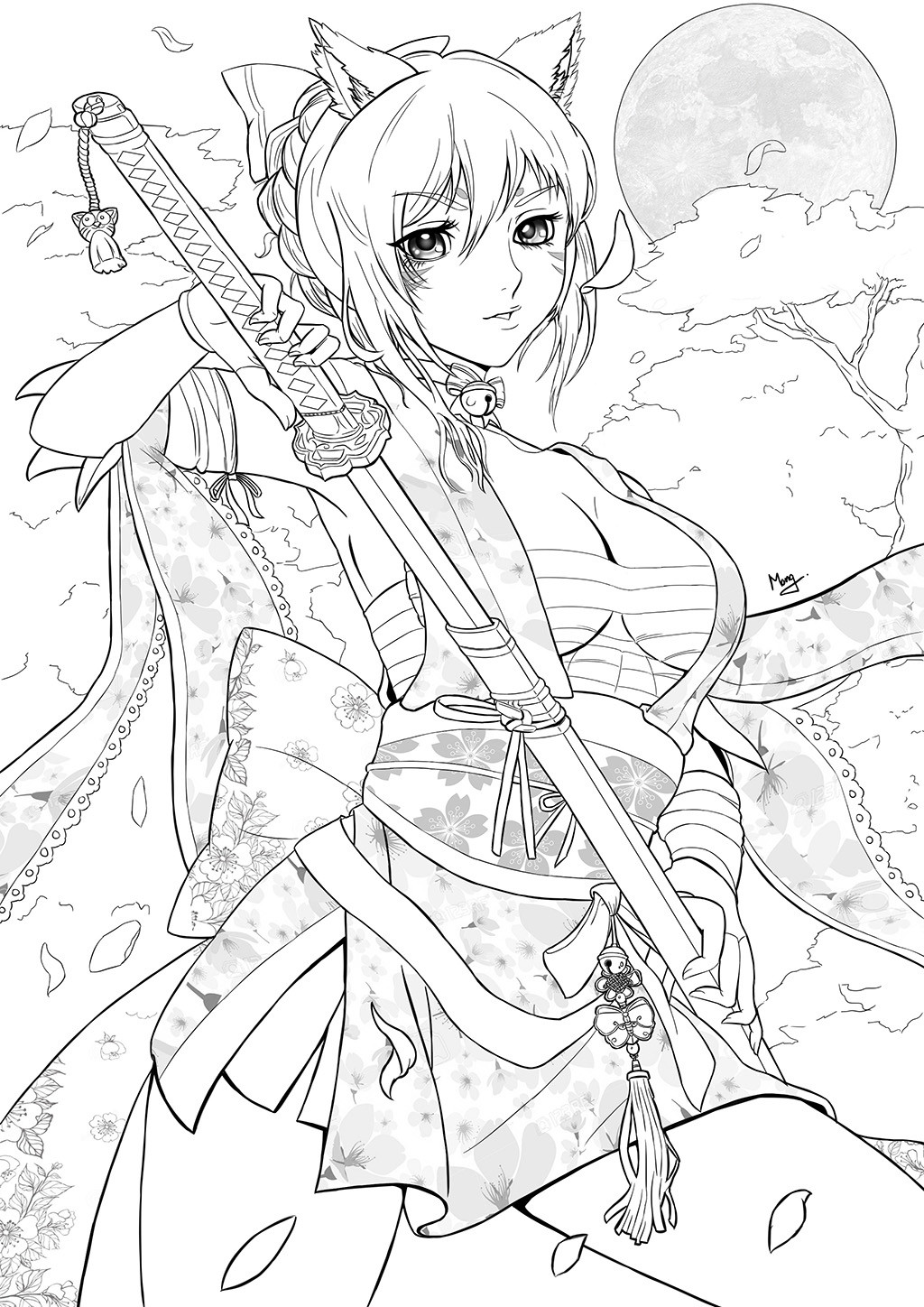 Mong Cherng Lee - Manga Line Art & Illustration: Half Body