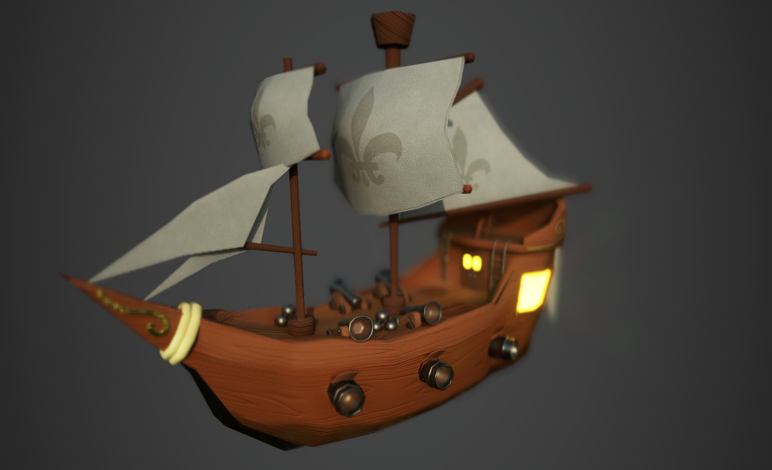 Artstation Stylized Pirate Ship Nathan Richardson Low poly pirate small ship 3d model. stylized pirate ship nathan richardson