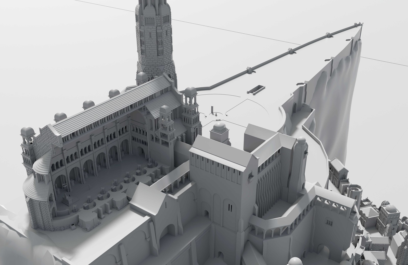 Grey shader render from Modo