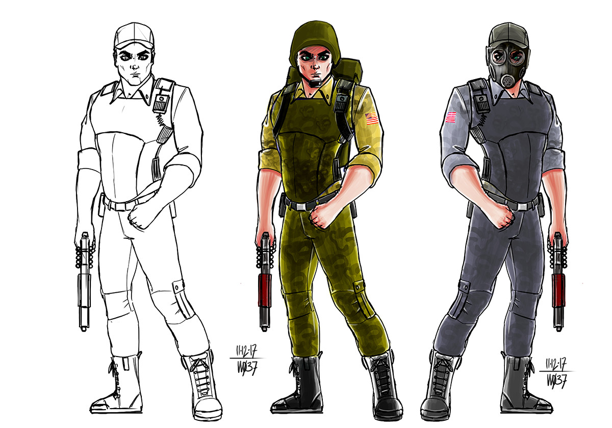 Character Design Sheet- Para Military