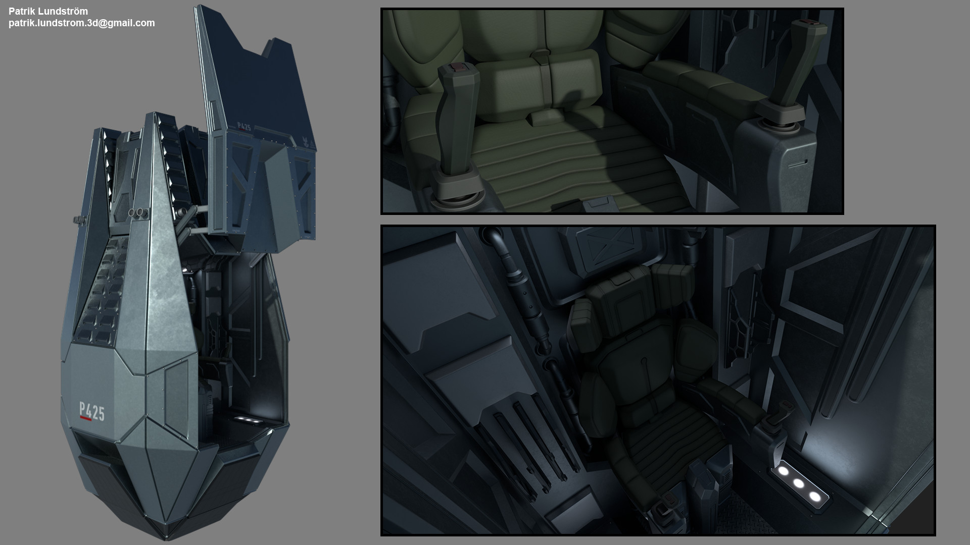 Artstation Odst Drop Pod Patrik Lundstrom