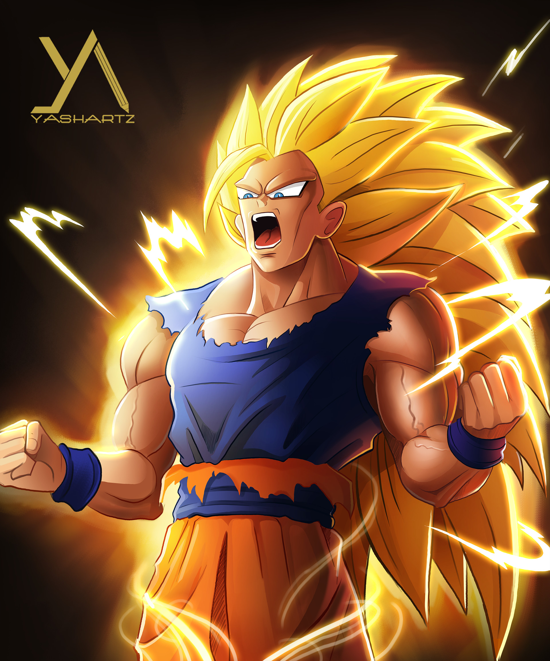 ArtStation - Super Sayajin 3 Goku